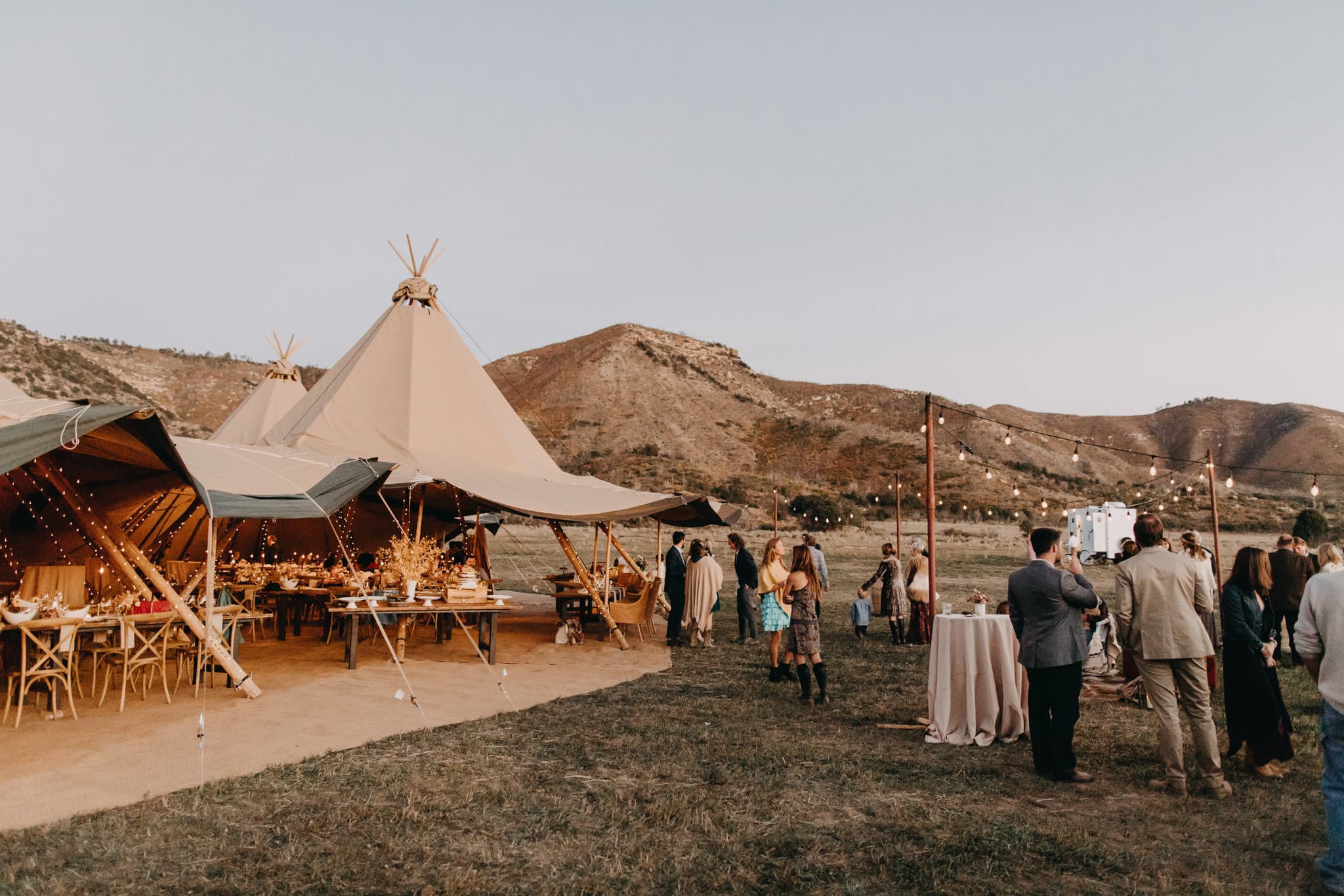 intimate bohemian tipi wedding in Southwest Colorado