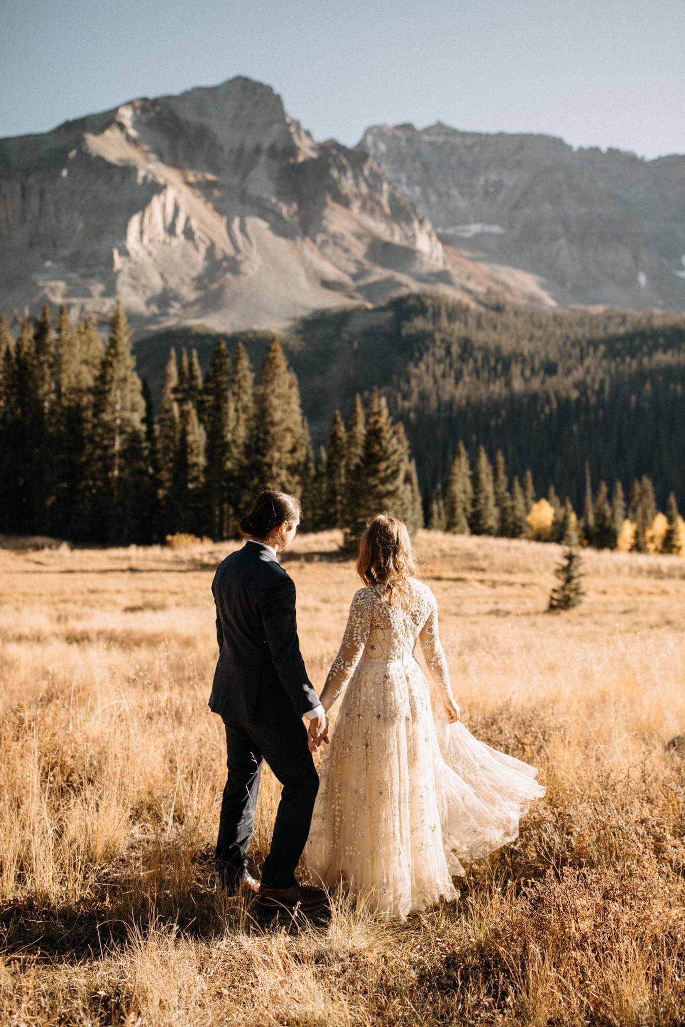 Sweet Mountain Elopement with their Furbaby in Telluride