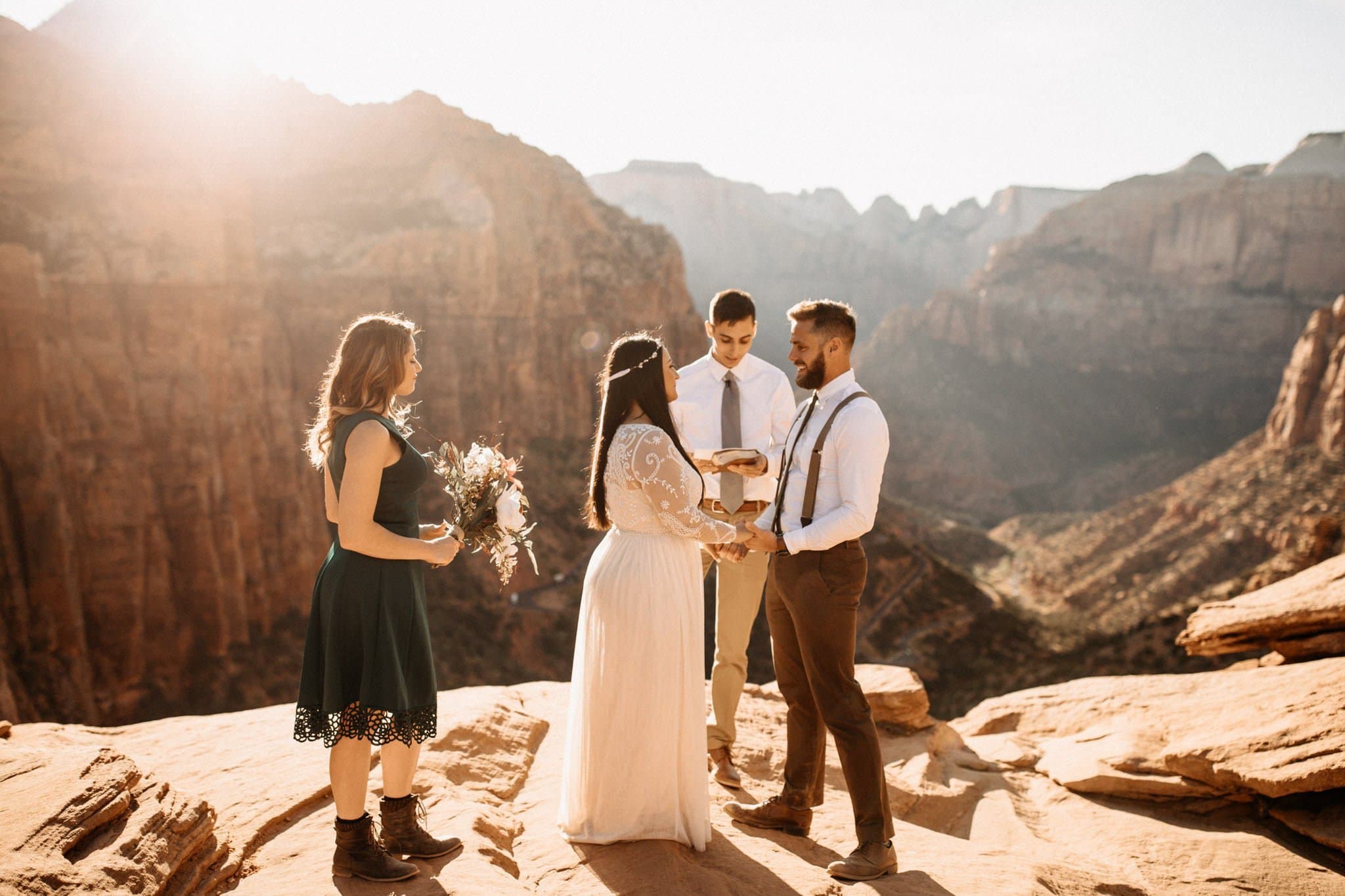 Sunset Adventure Elopement at Zion National Park