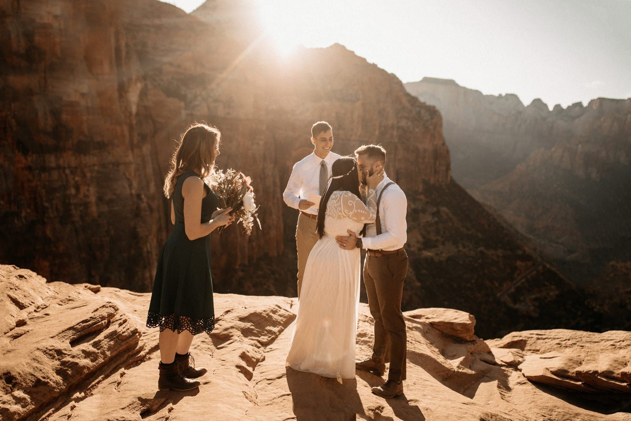 Sunset Adventure Elopement at Zion National Park