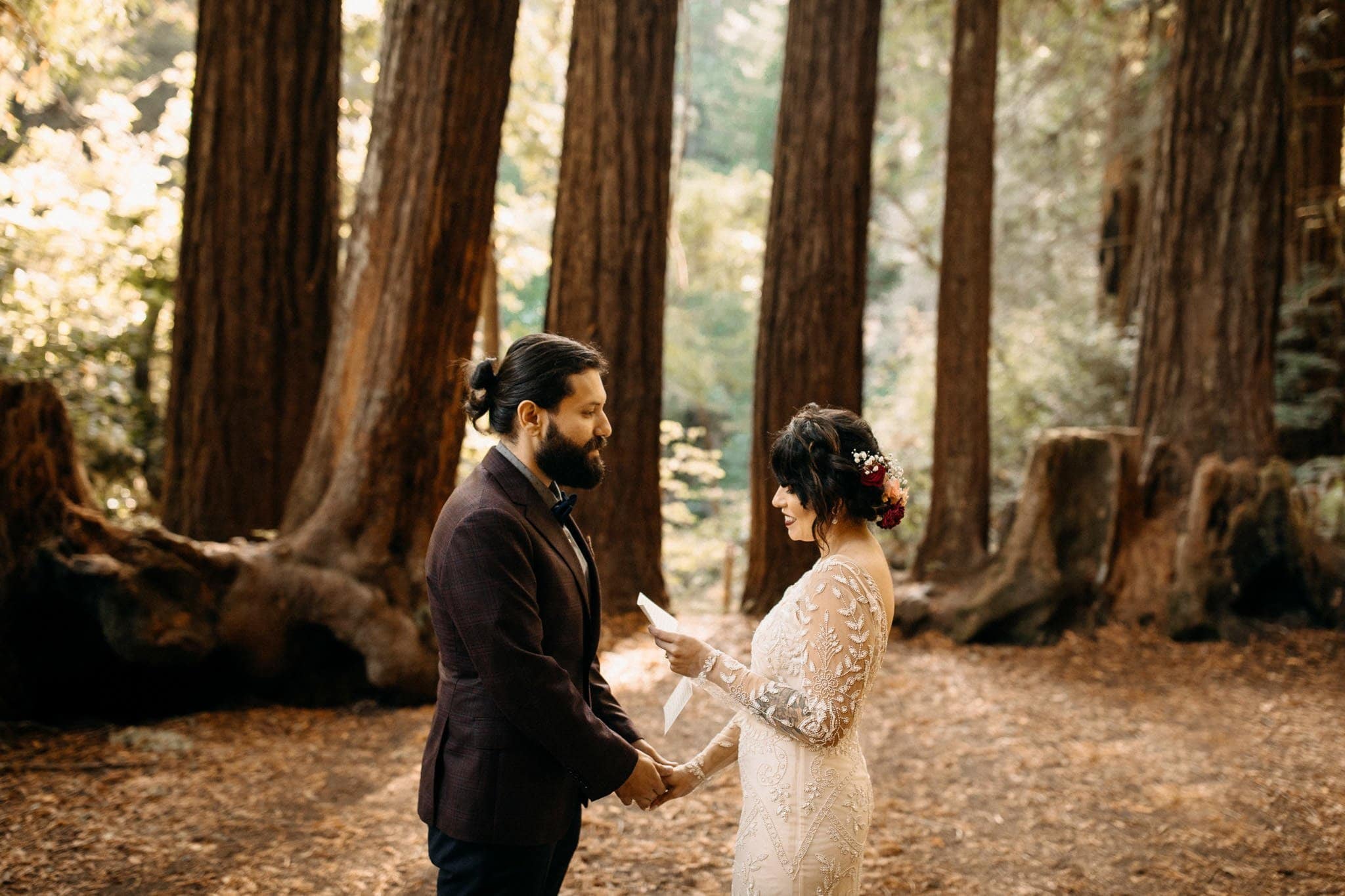 Elopement in the California Redwoods at Muir Beach