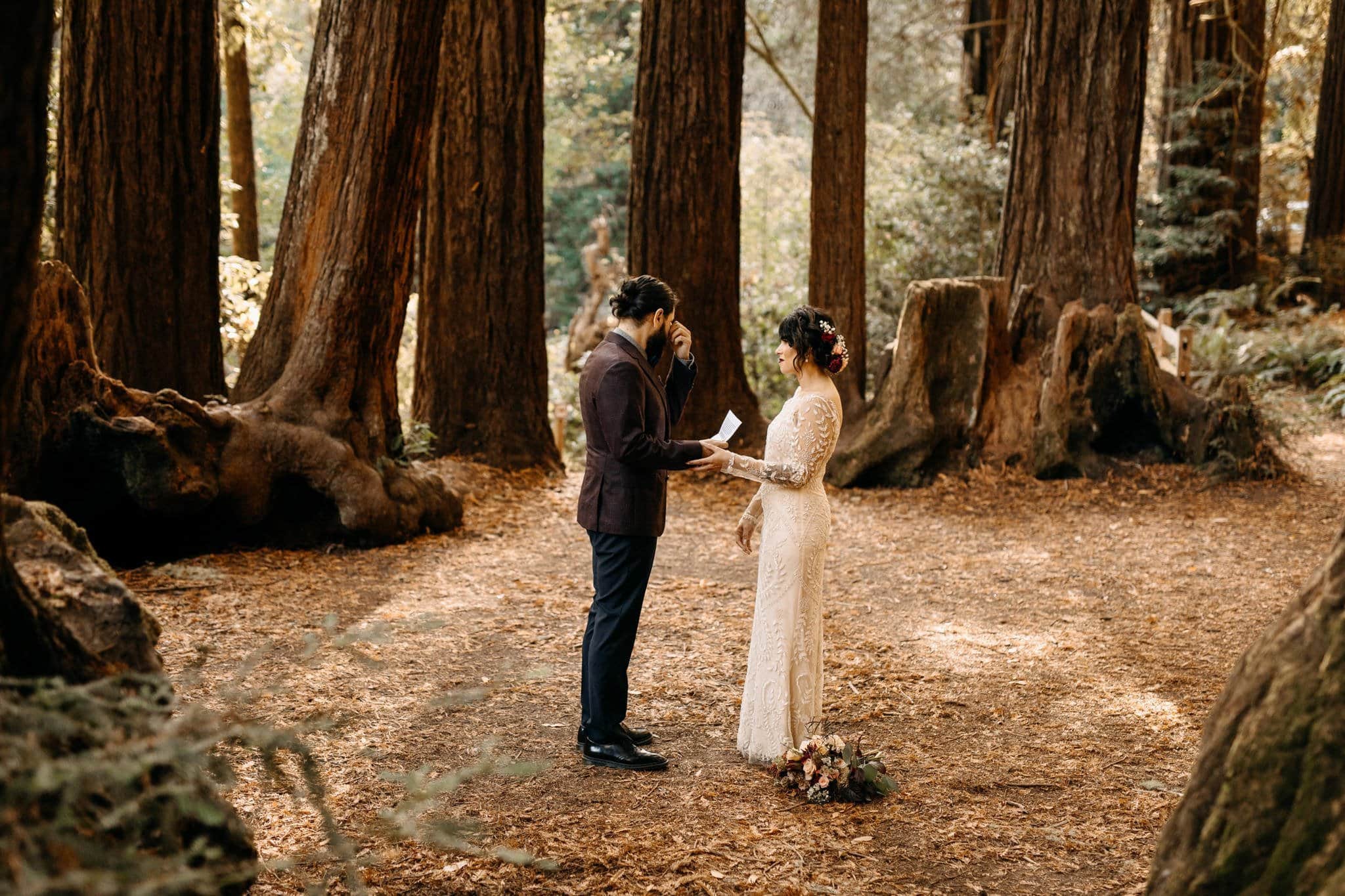 Elopement in the California Redwoods at Muir Beach
