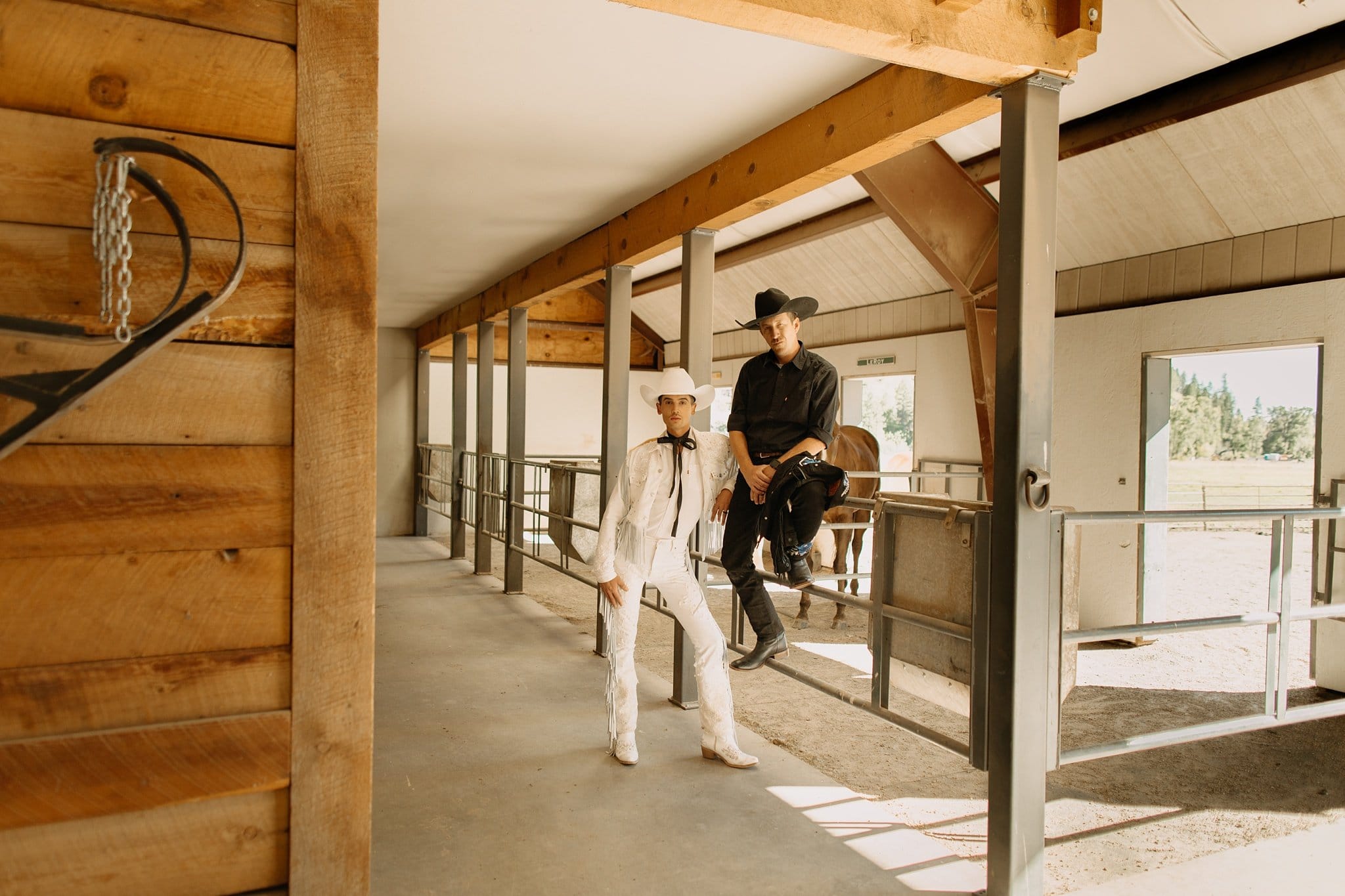 Levi’s Same-Sex Cowboy Shoot with custom levis suit