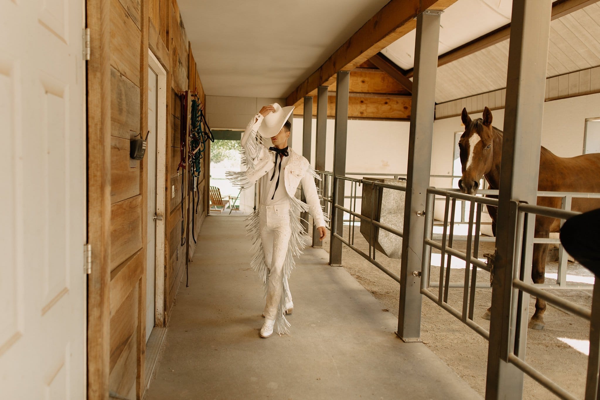 Levi’s Same-Sex Cowboy Shoot with custom levis suit