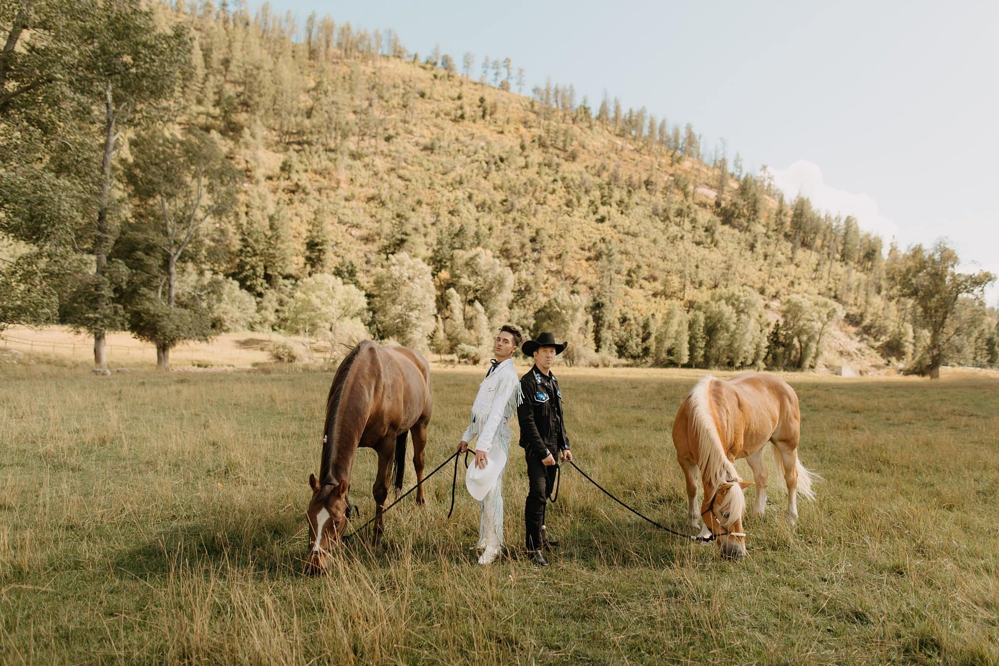 Levi’s Same-Sex Cowboy Shoot with custom levis suit