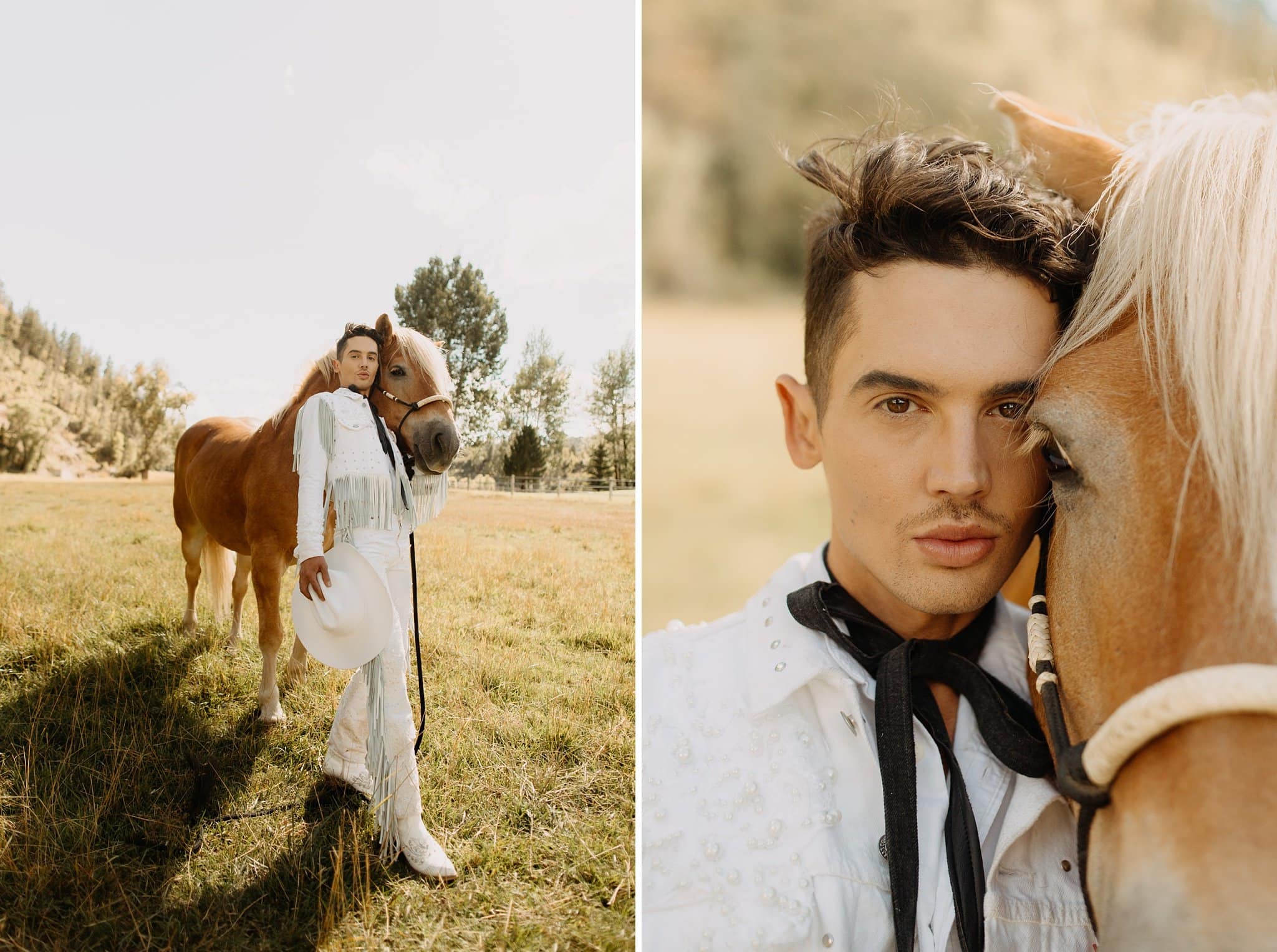 Levi’s Same-Sex Cowboy Shoot with custom levis suit