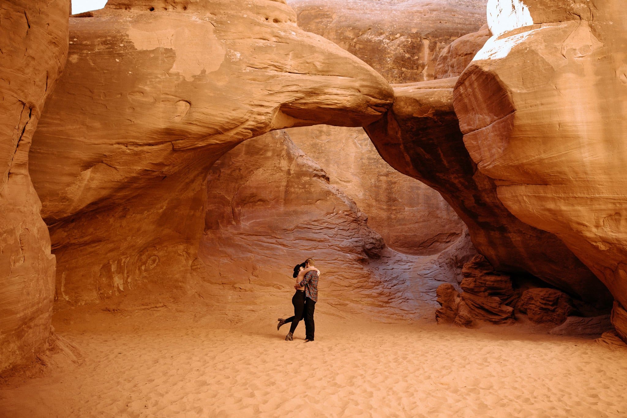Engagement at Arches National Park in Moab