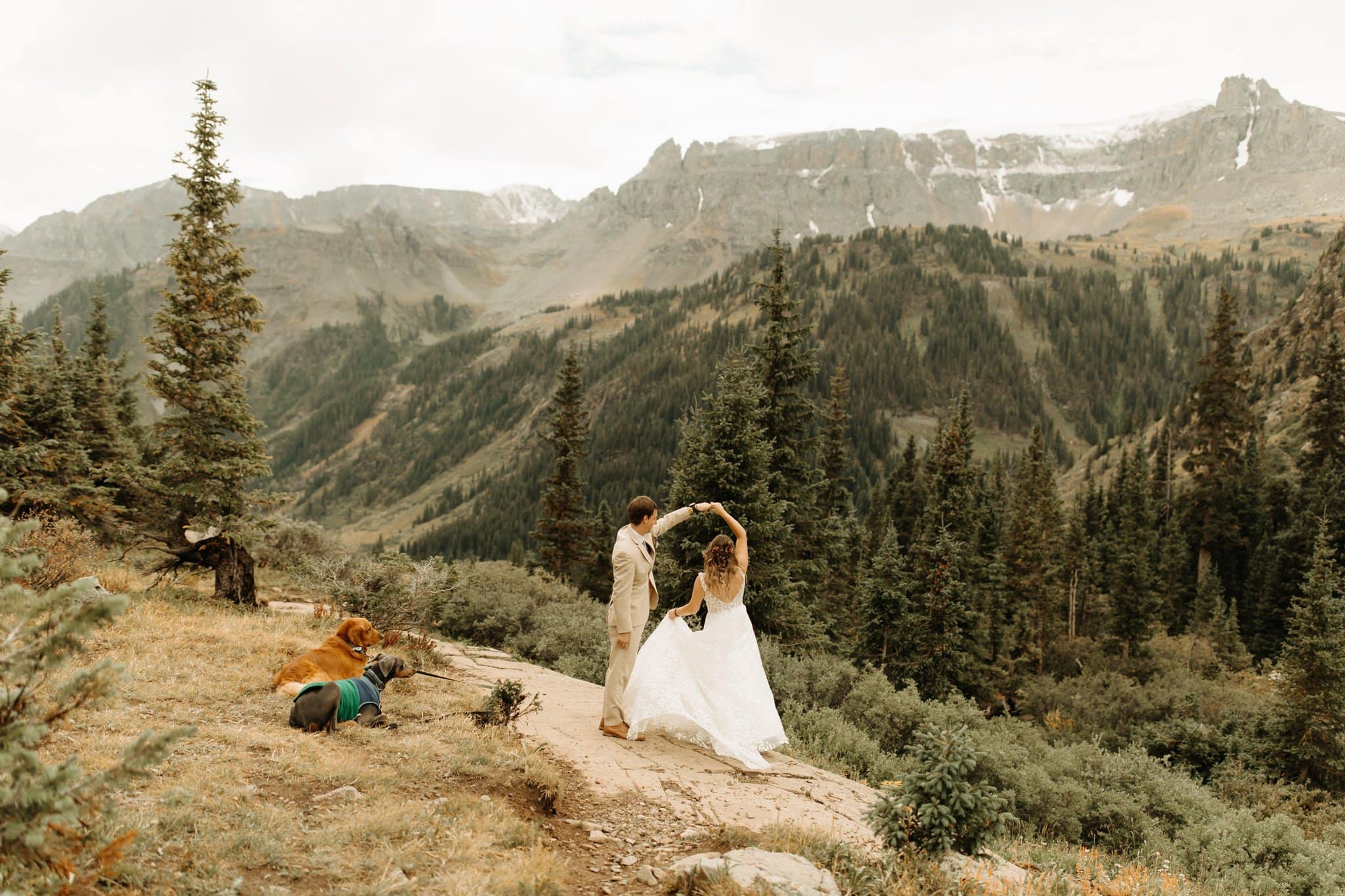 elopement picnic with dogs in ouray colorado