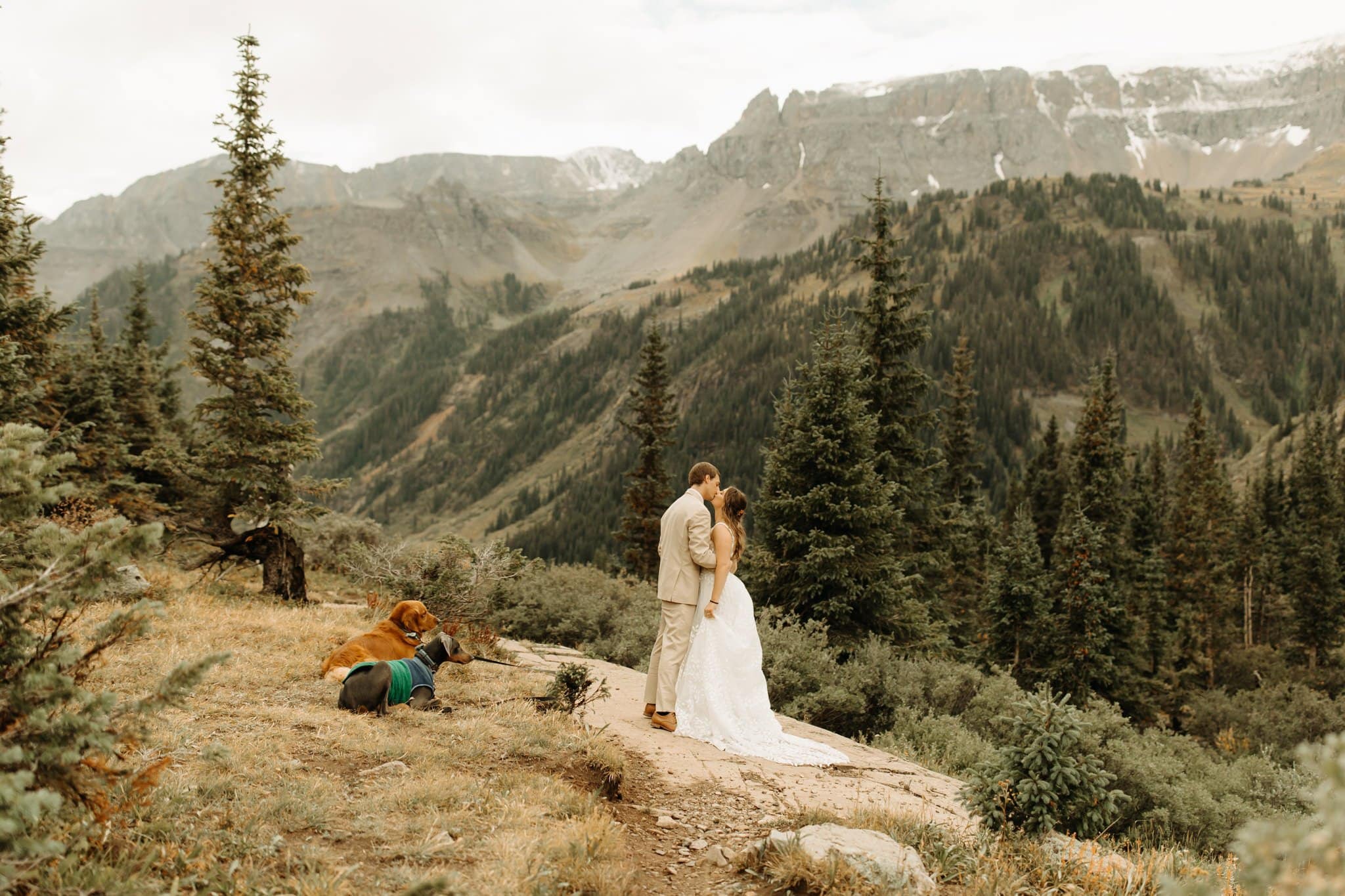elopement picnic with dogs in ouray colorado