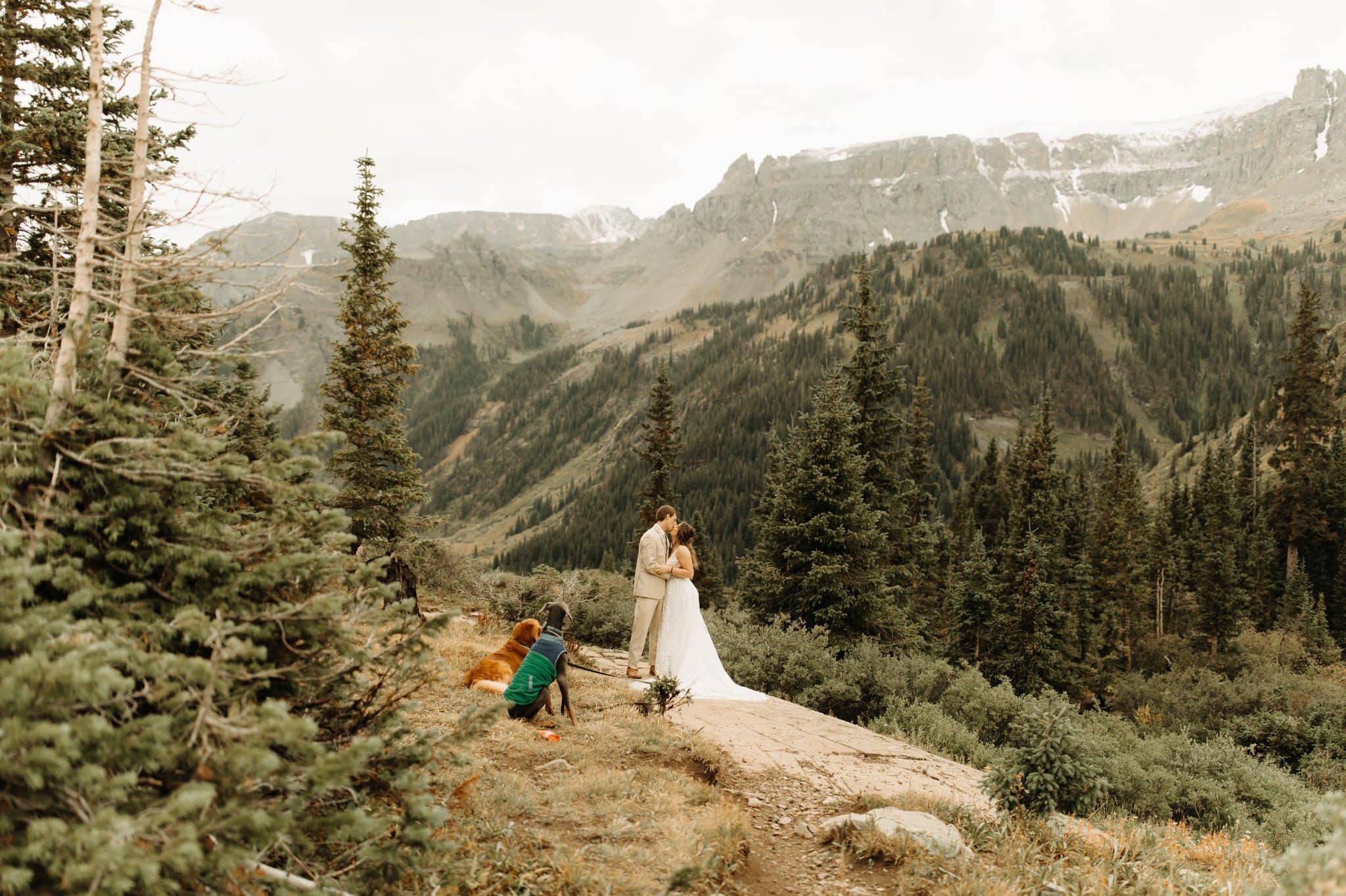 elopement picnic with dogs in ouray colorado