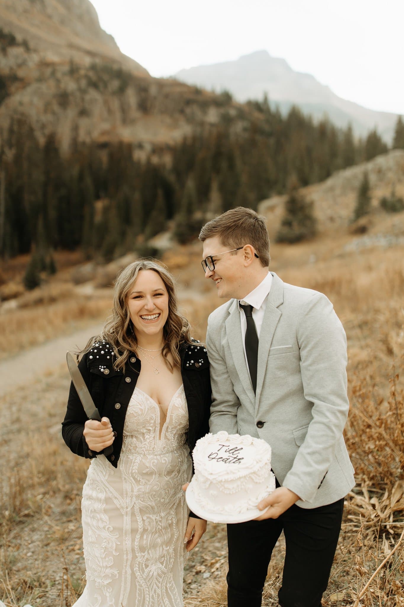 till death elopement cake