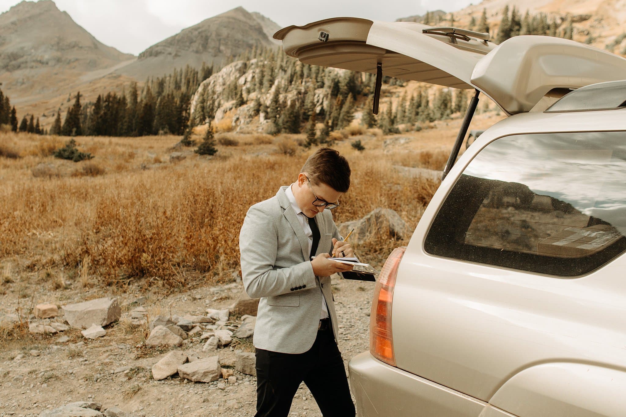 mountaintop elopement in Ouray