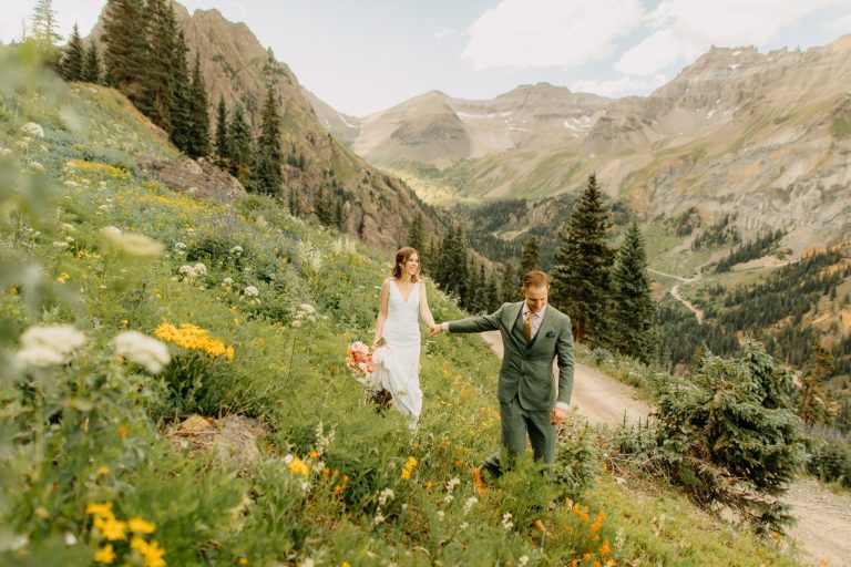 Romantic Elopement Among the Wildflowers in Ouray