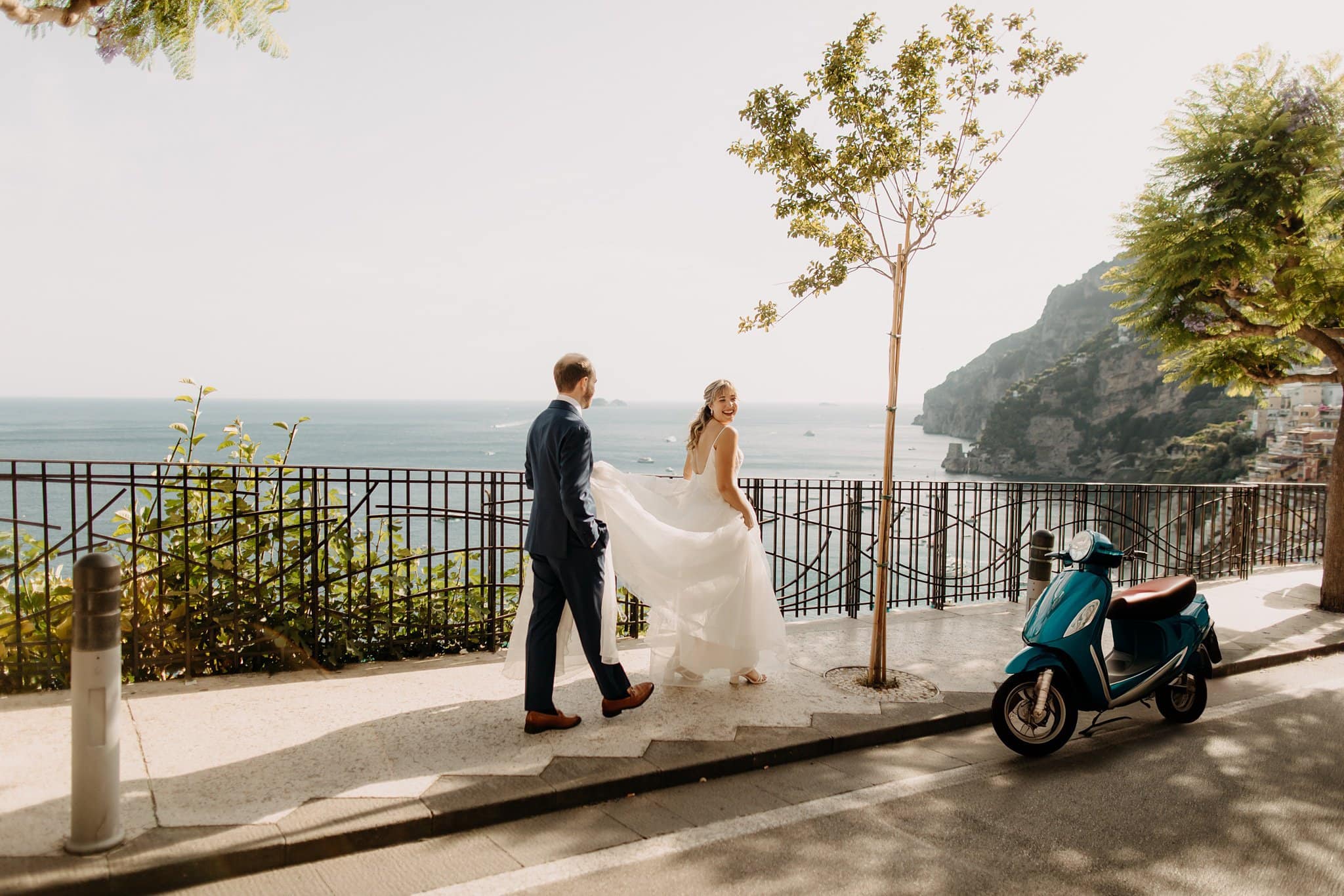 Romantic elopement in Positano, Italy