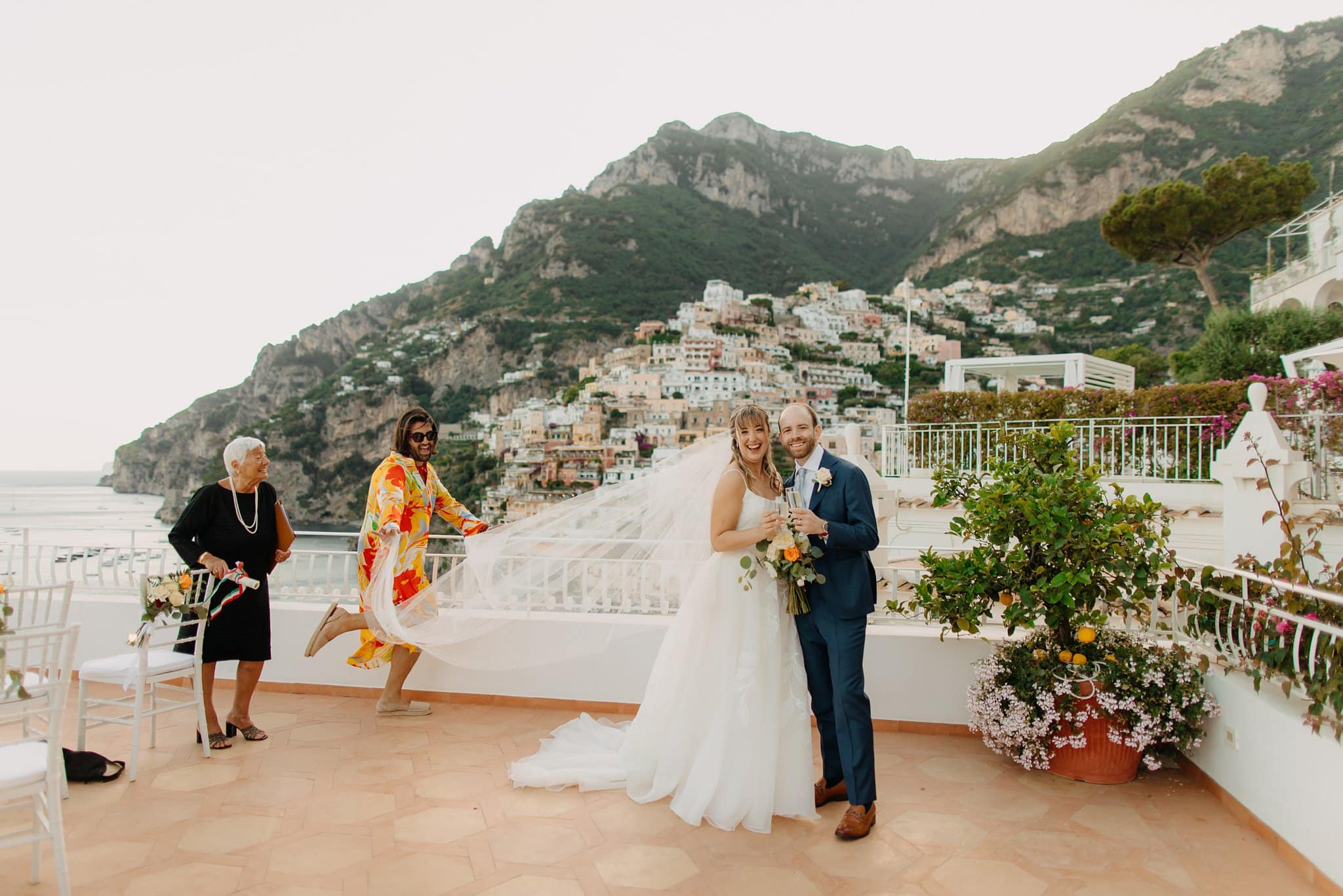Romantic elopement in Positano, Italy