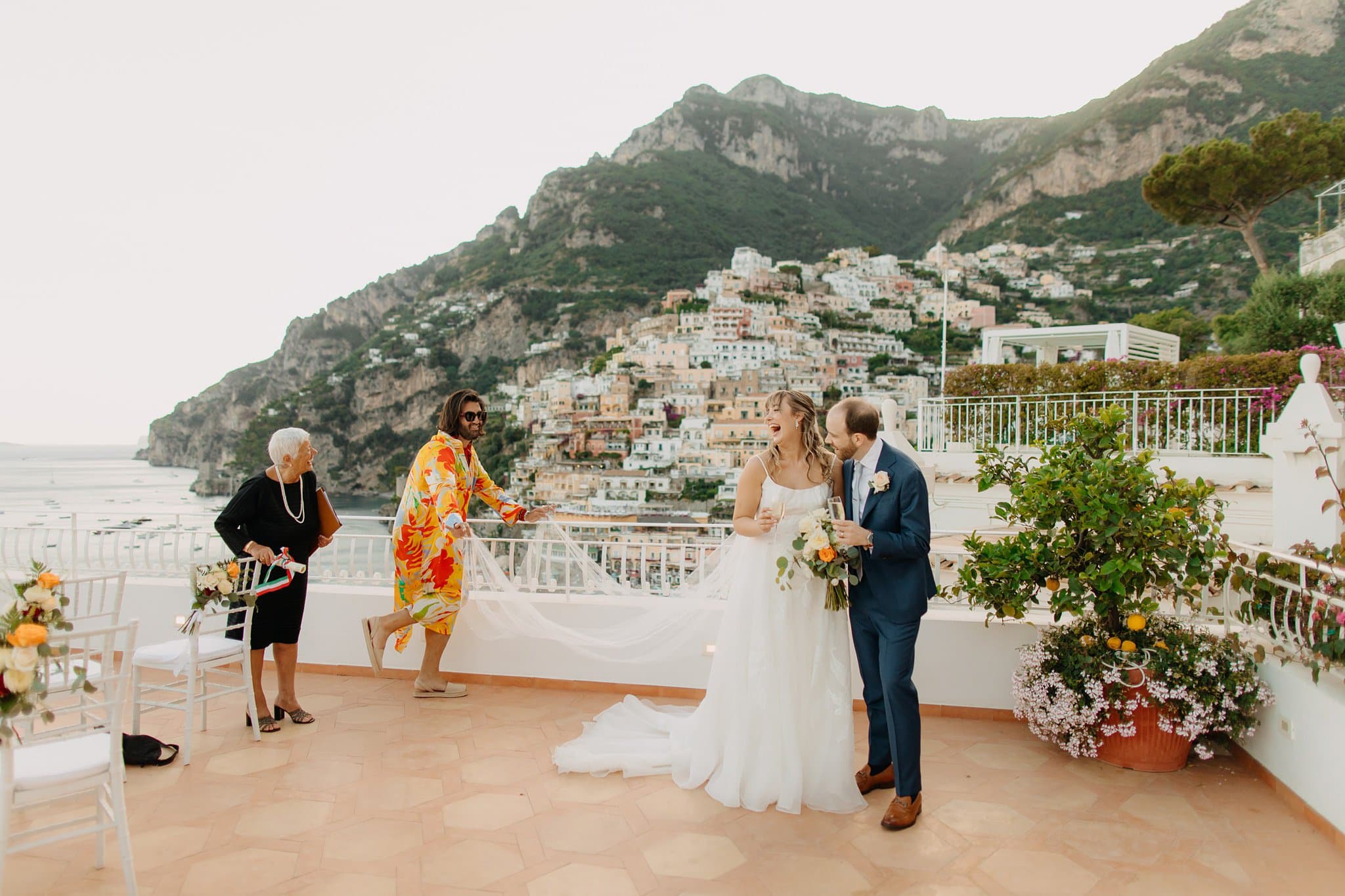 Romantic elopement in Positano, Italy