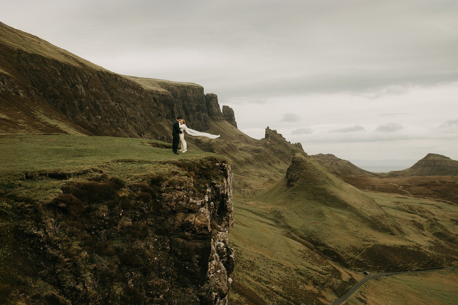 Elopement photos at Quiraing, Isle of Skye, Scotland