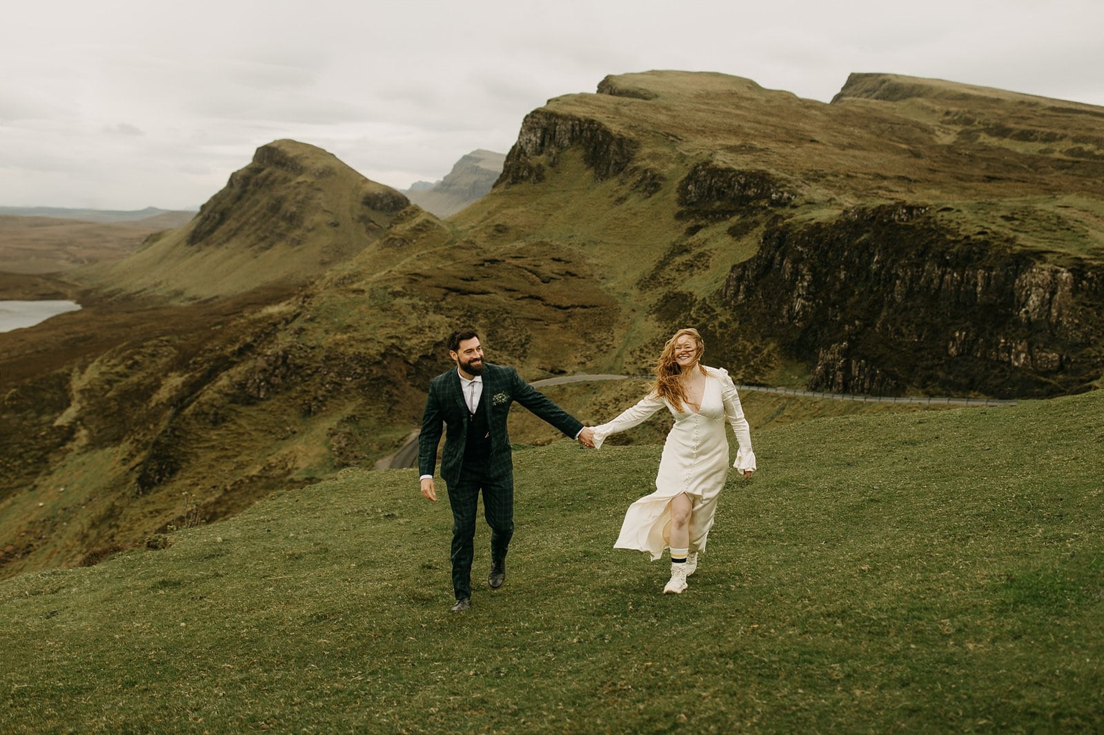 Elopement photos at Quiraing, Isle of Skye, Scotland