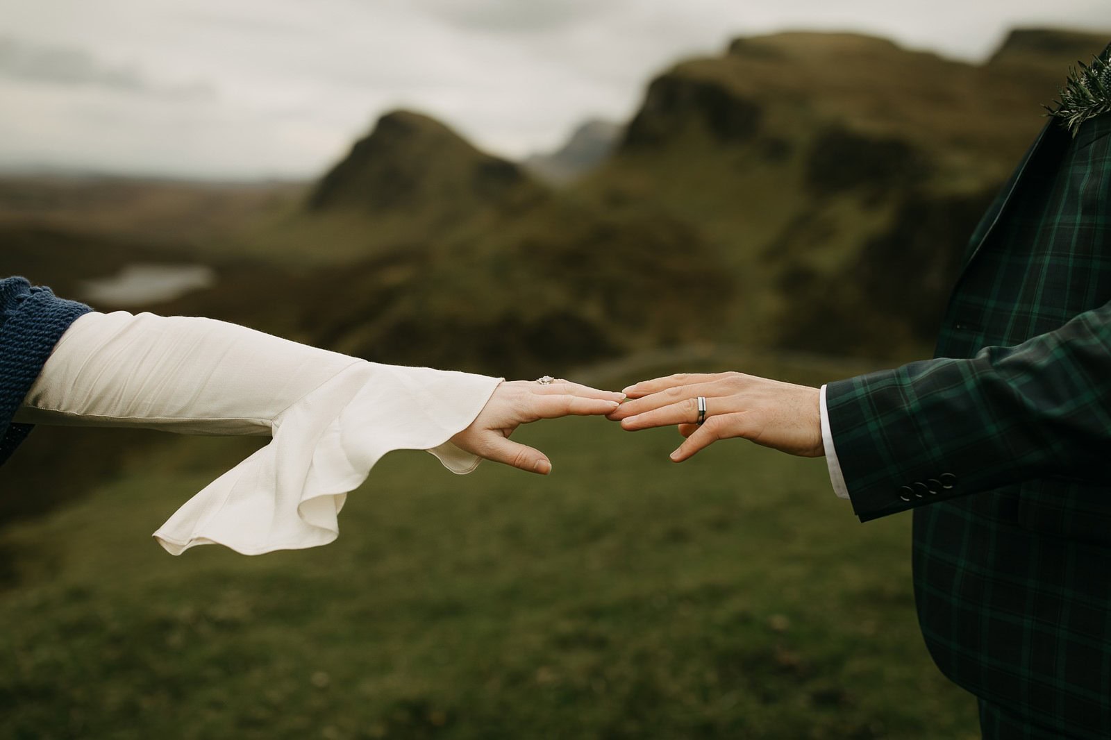 Elopement photos at Quiraing, Isle of Skye, Scotland