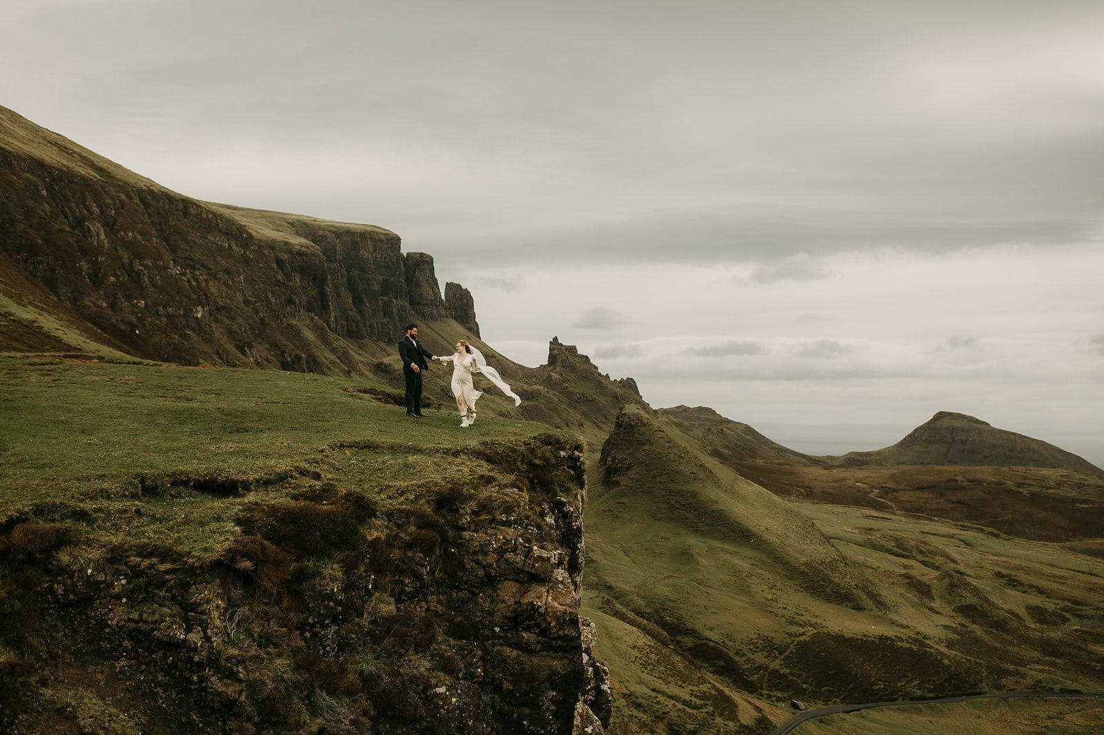 Elopement photos at Quiraing, Isle of Skye, Scotland