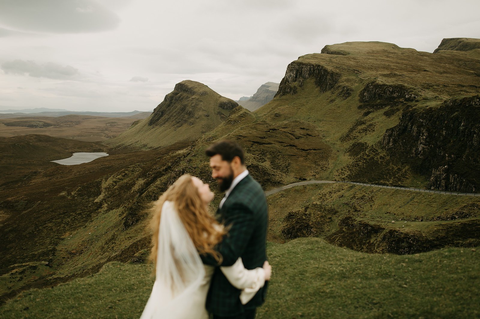 Elopement photos at Quiraing, Isle of Skye, Scotland