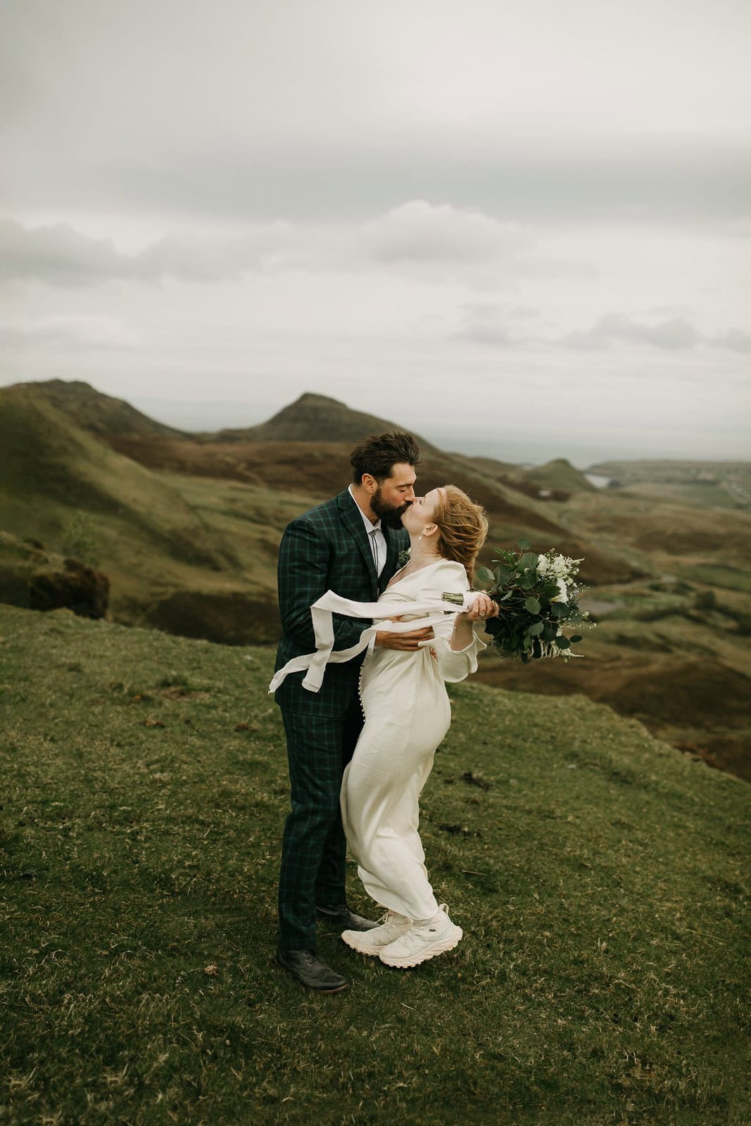 Elopement photos at Quiraing, Isle of Skye, Scotland