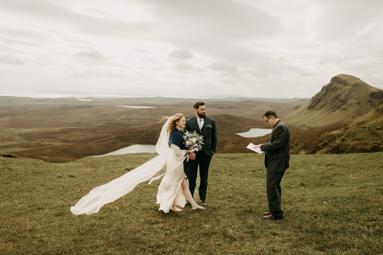 elopement at the Quiraing on the Isle of Skye in Scotland