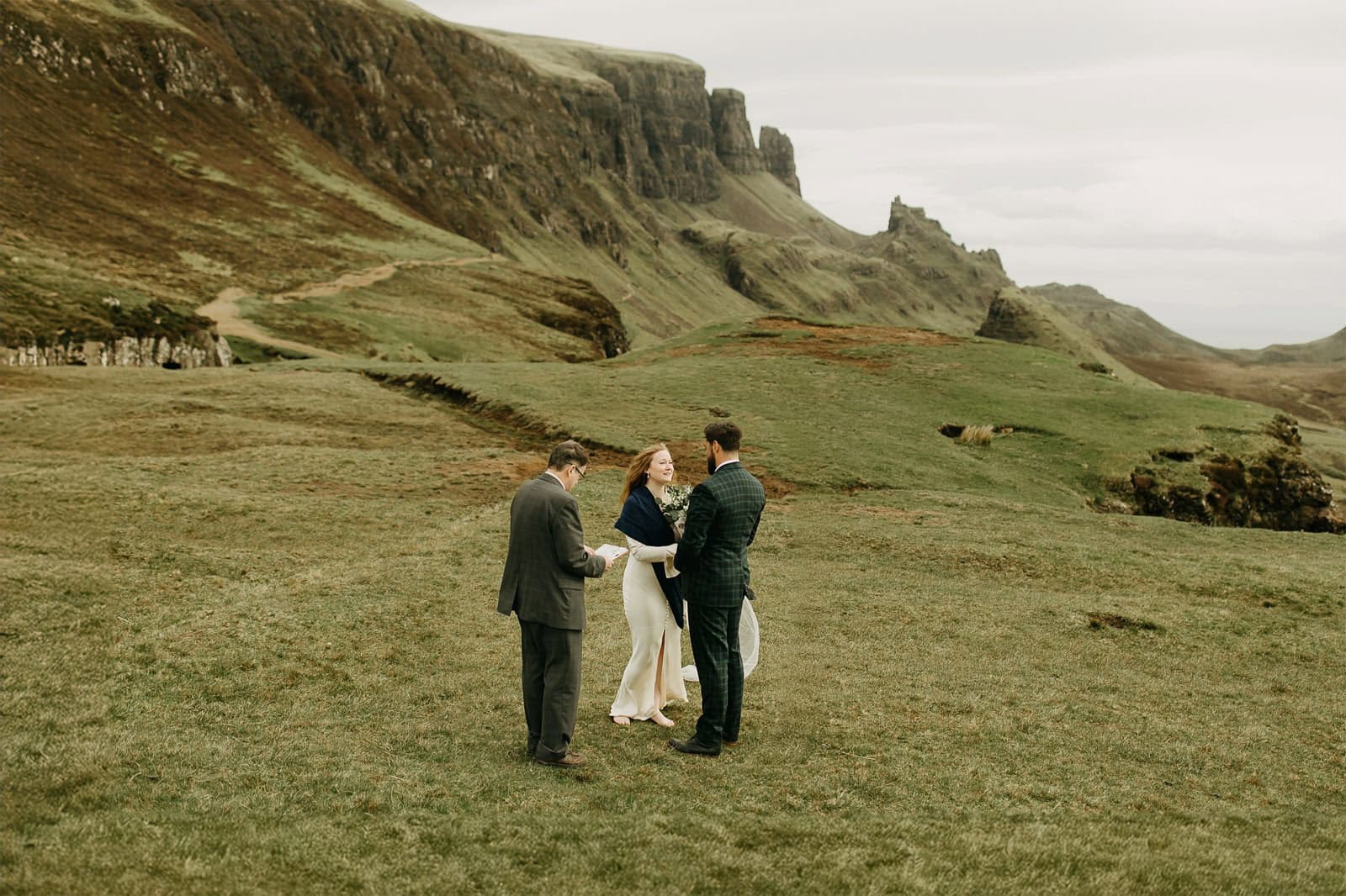 elopement at the Quiraing on the Isle of Skye in Scotland