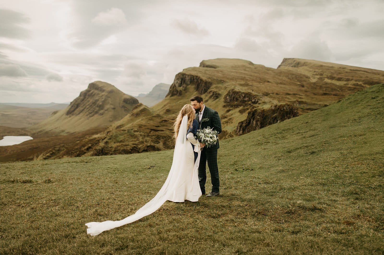 Couple eloping at Quiraing, Isle of Skye, Scotland