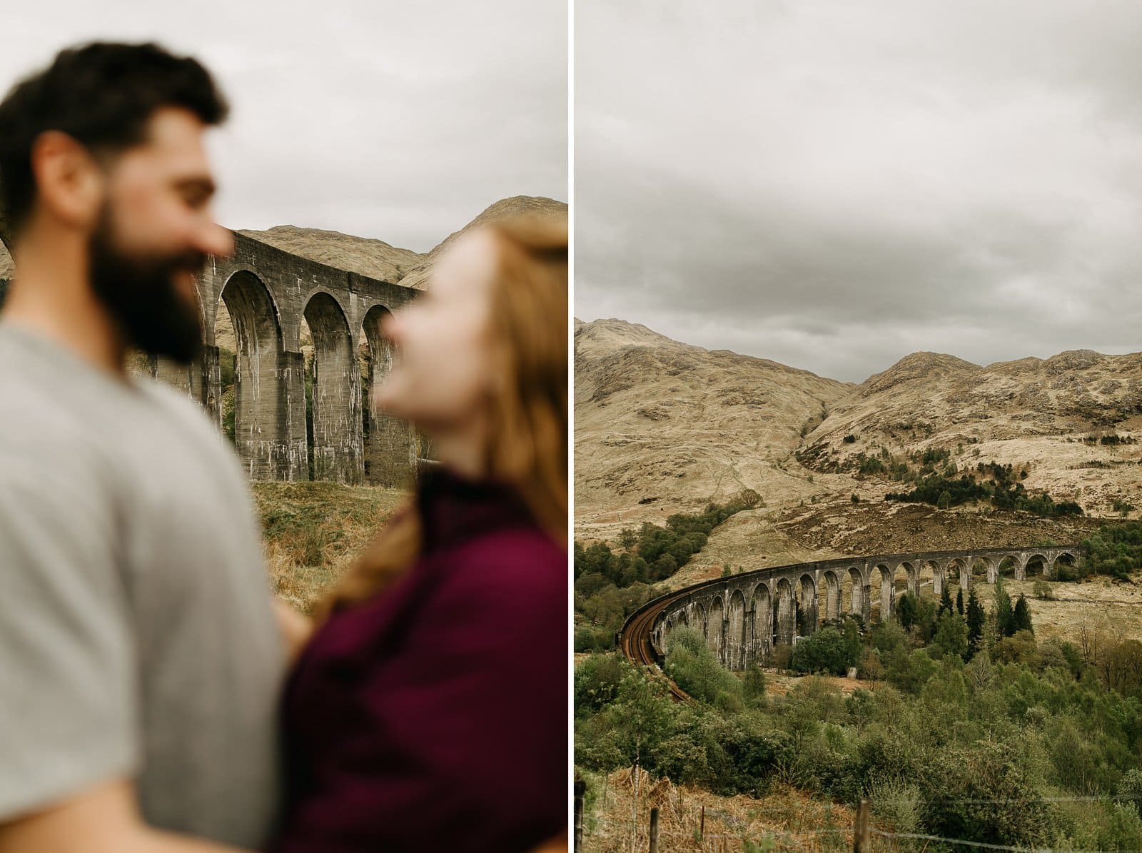 Glenfinnan Viaduct engagement in Scotland