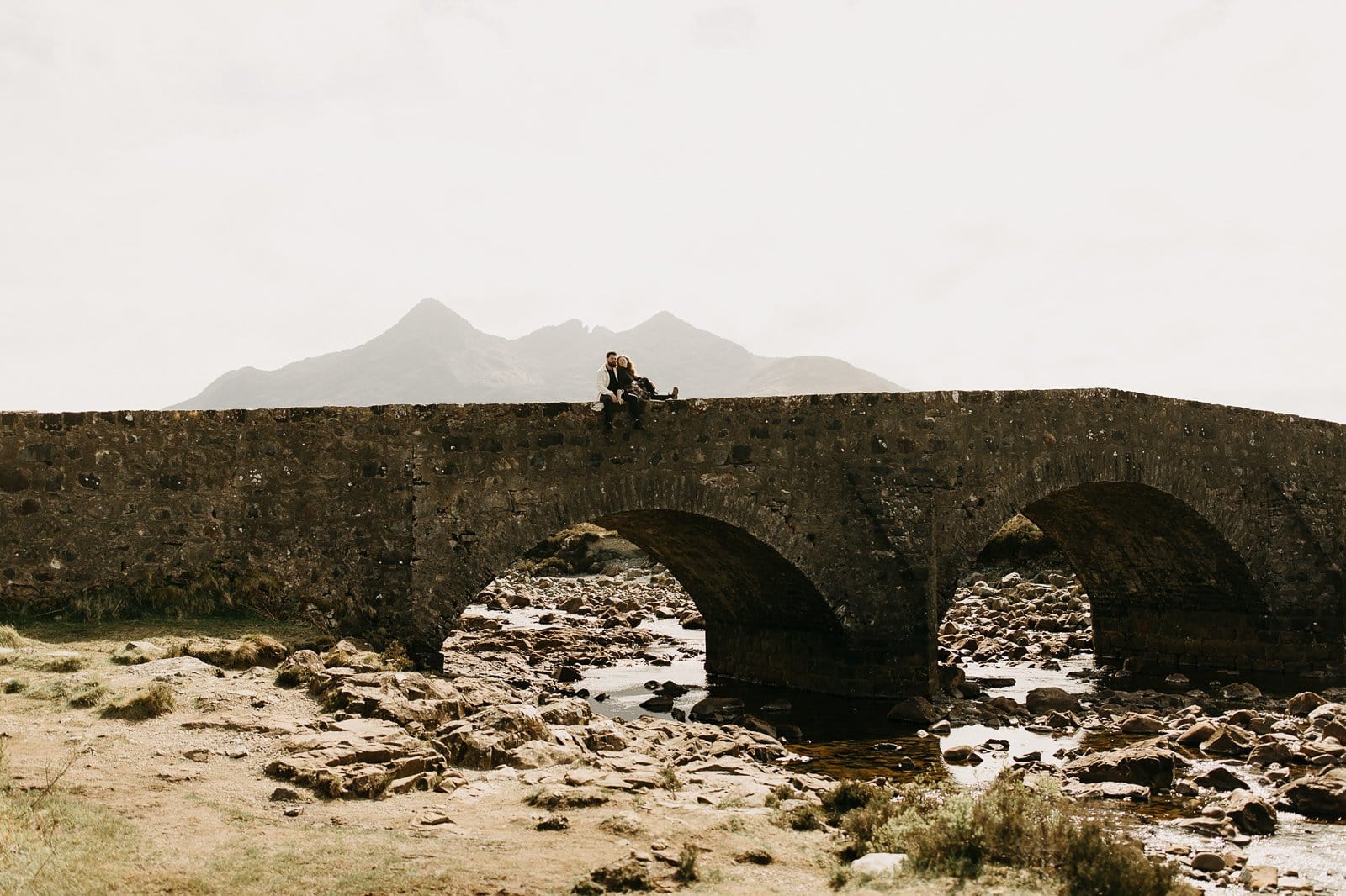 engagement session at Sligachan Bridge in Scotland