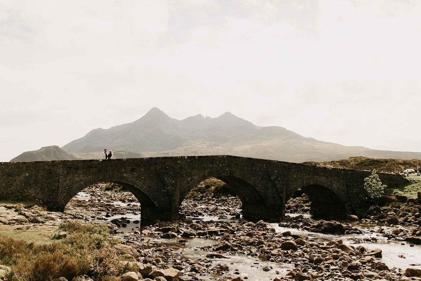 engagement session at Sligachan Bridge in Scotland