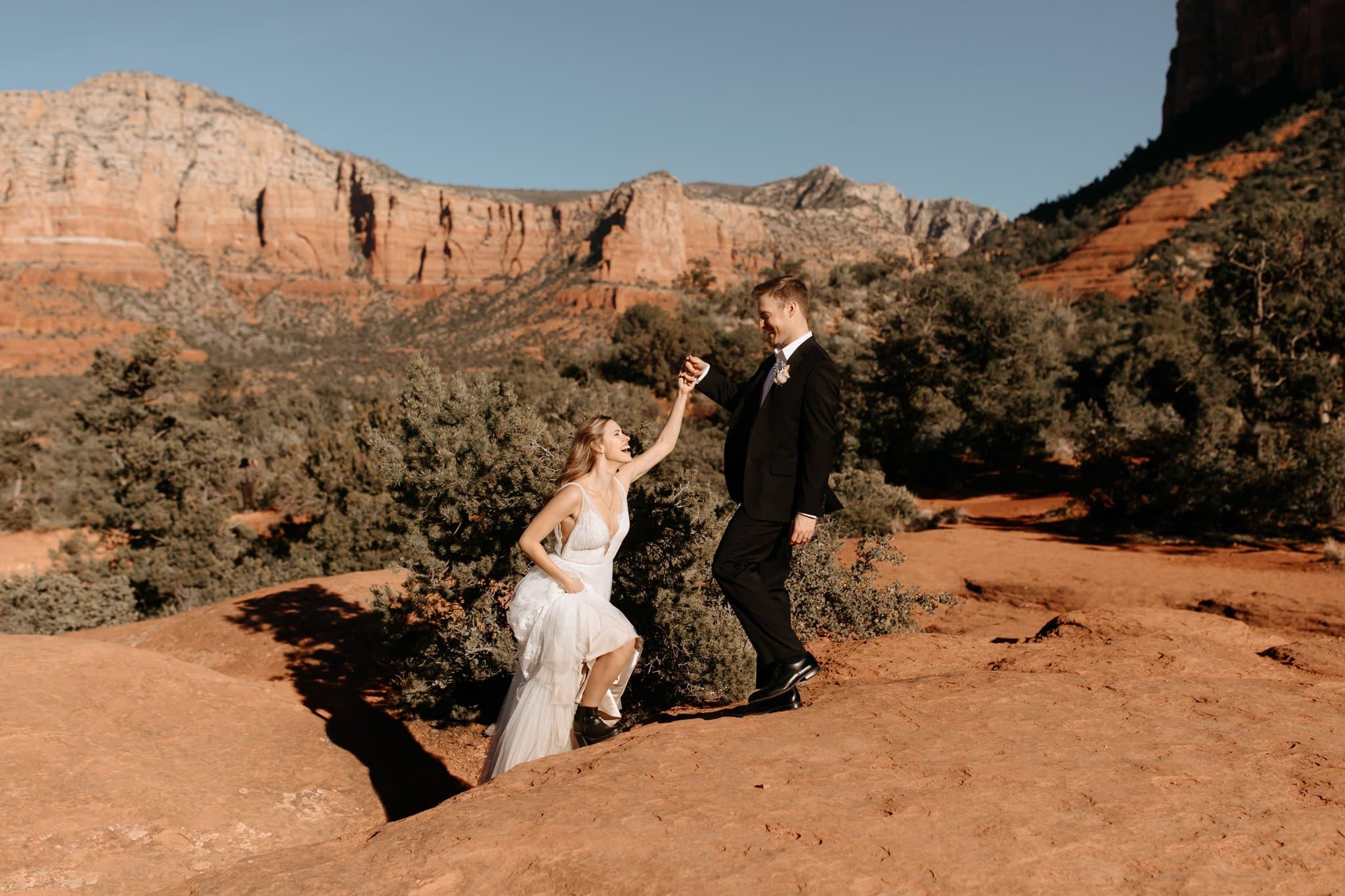 Hiking Elopement to Cathedral Rock