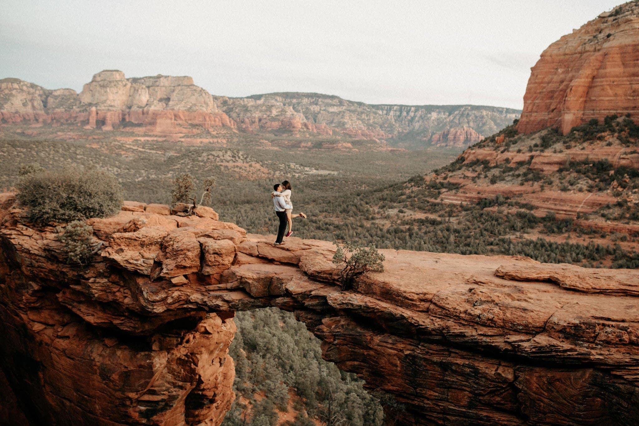 Sunrise Proposal at Devils Bridge in Sedona