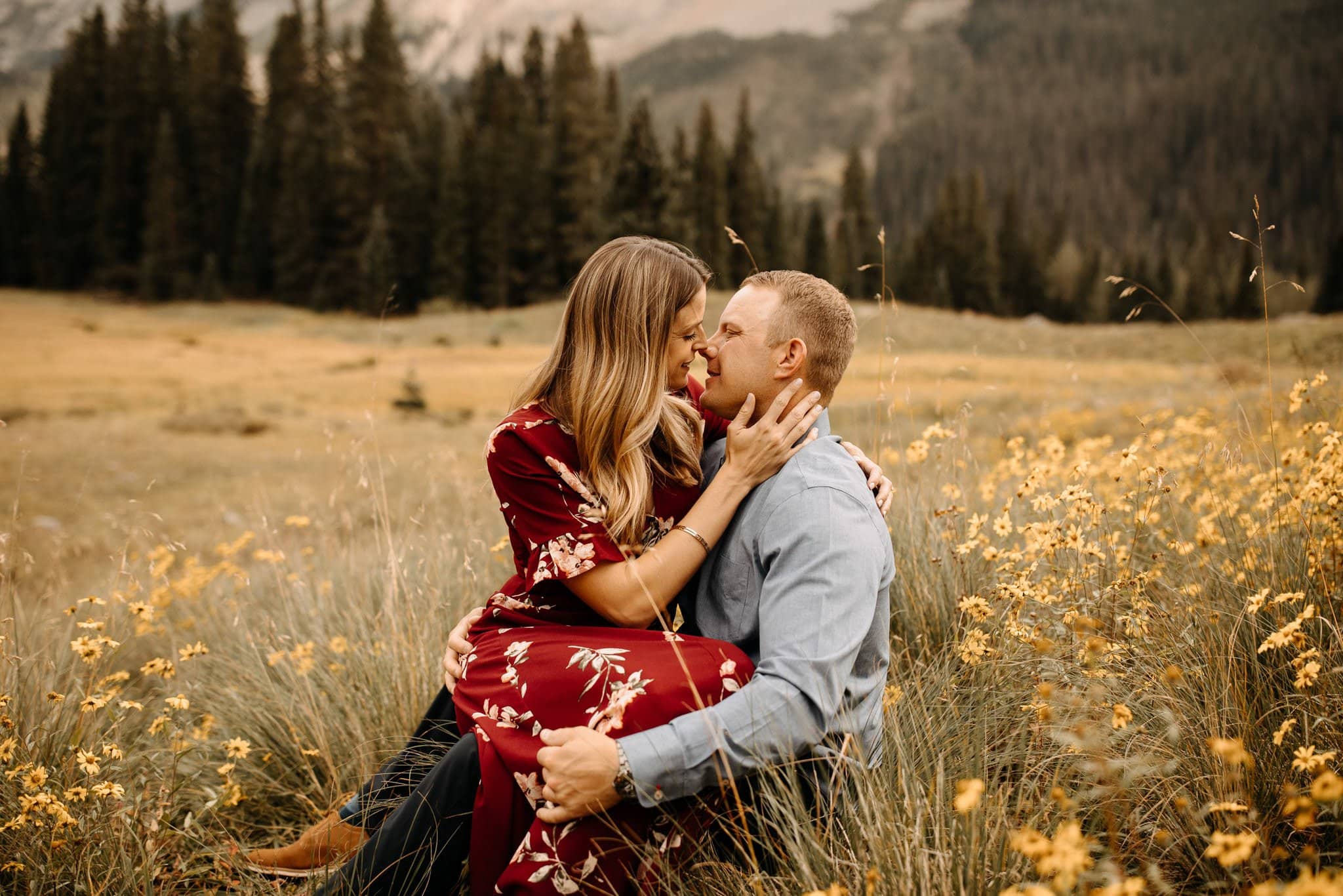 Wildflower Engagement Session in Telluride