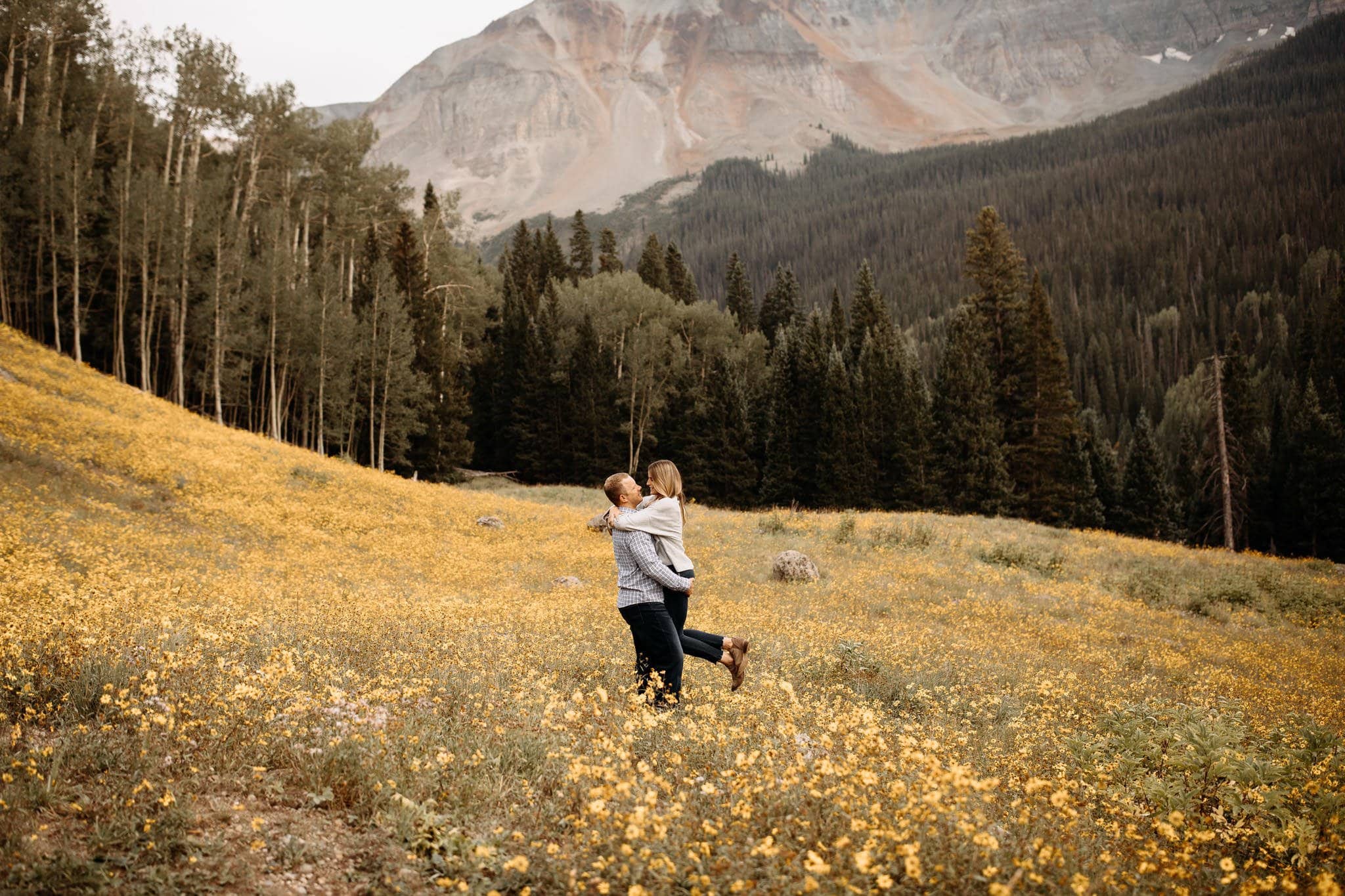 Wildflower Engagement Session in Telluride