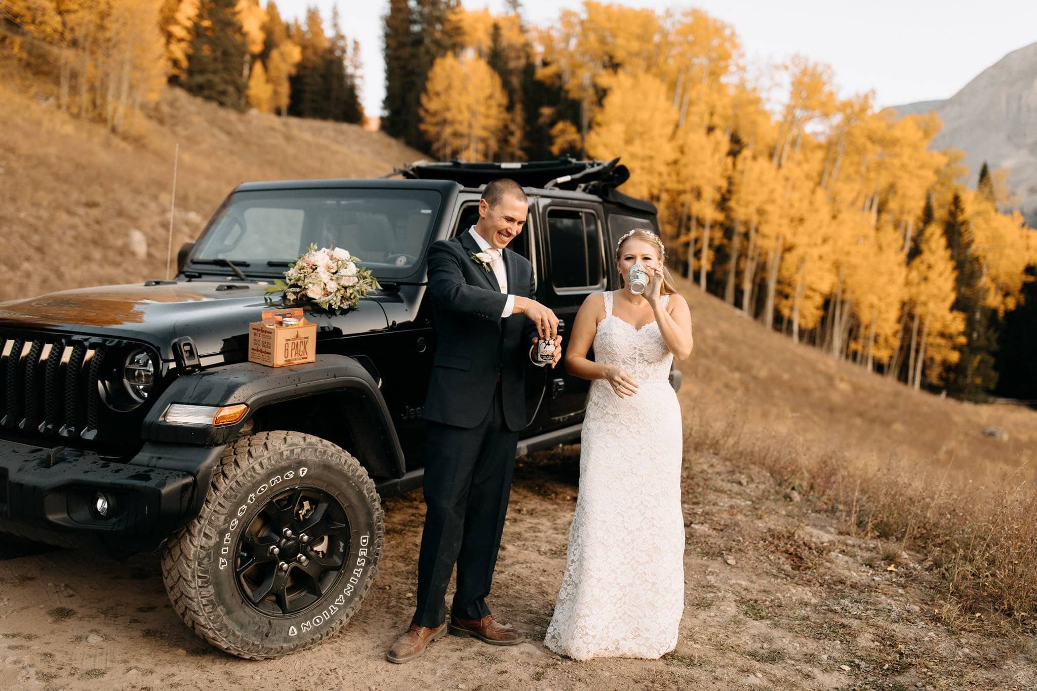 Fall Jeeping Elopement in Telluride