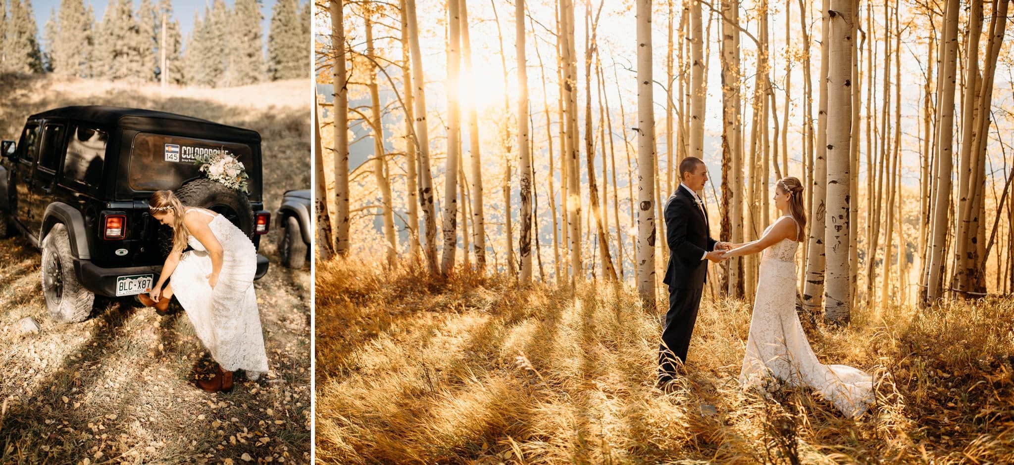 Fall Jeeping Elopement in Telluride