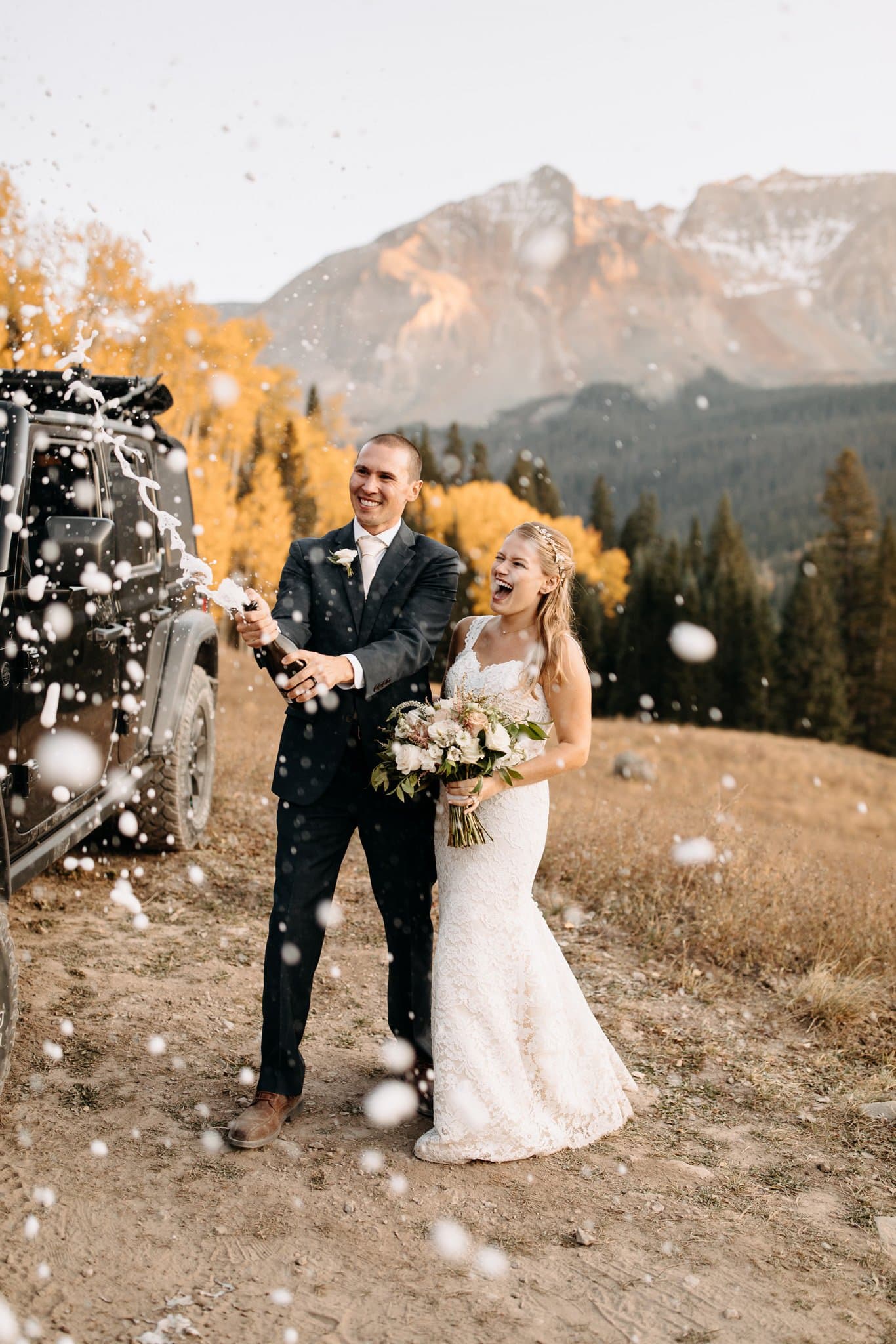 Fall Jeeping Elopement in Telluride
