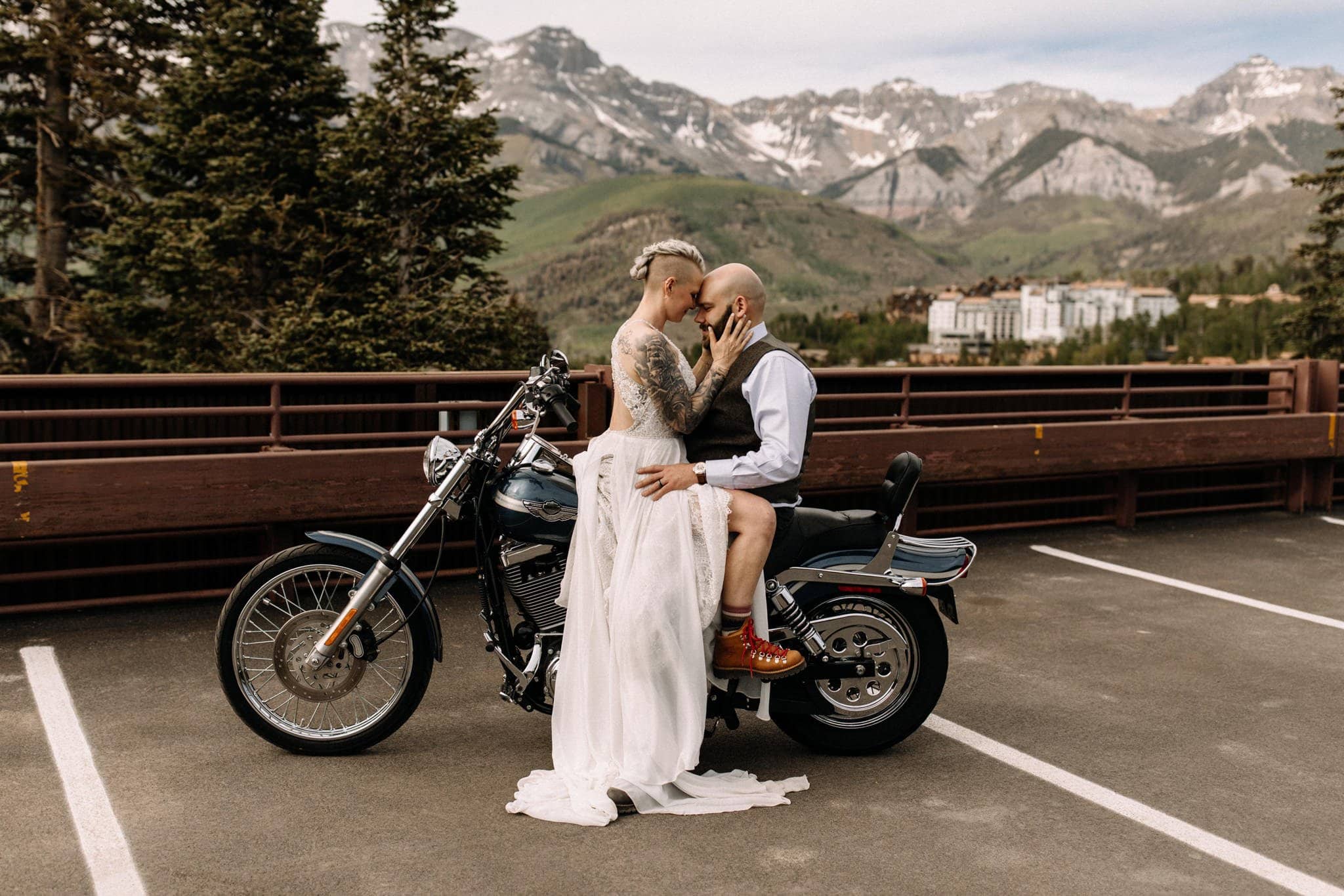 Epic Motorcycle Elopement in Telluride