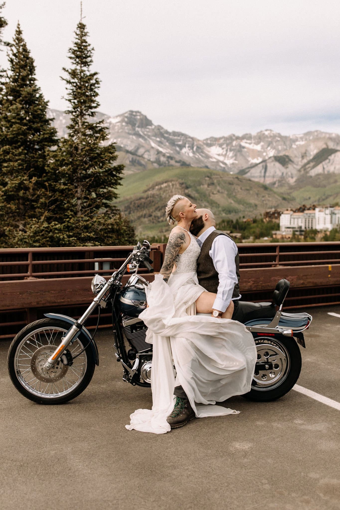Epic Motorcycle Elopement in Telluride