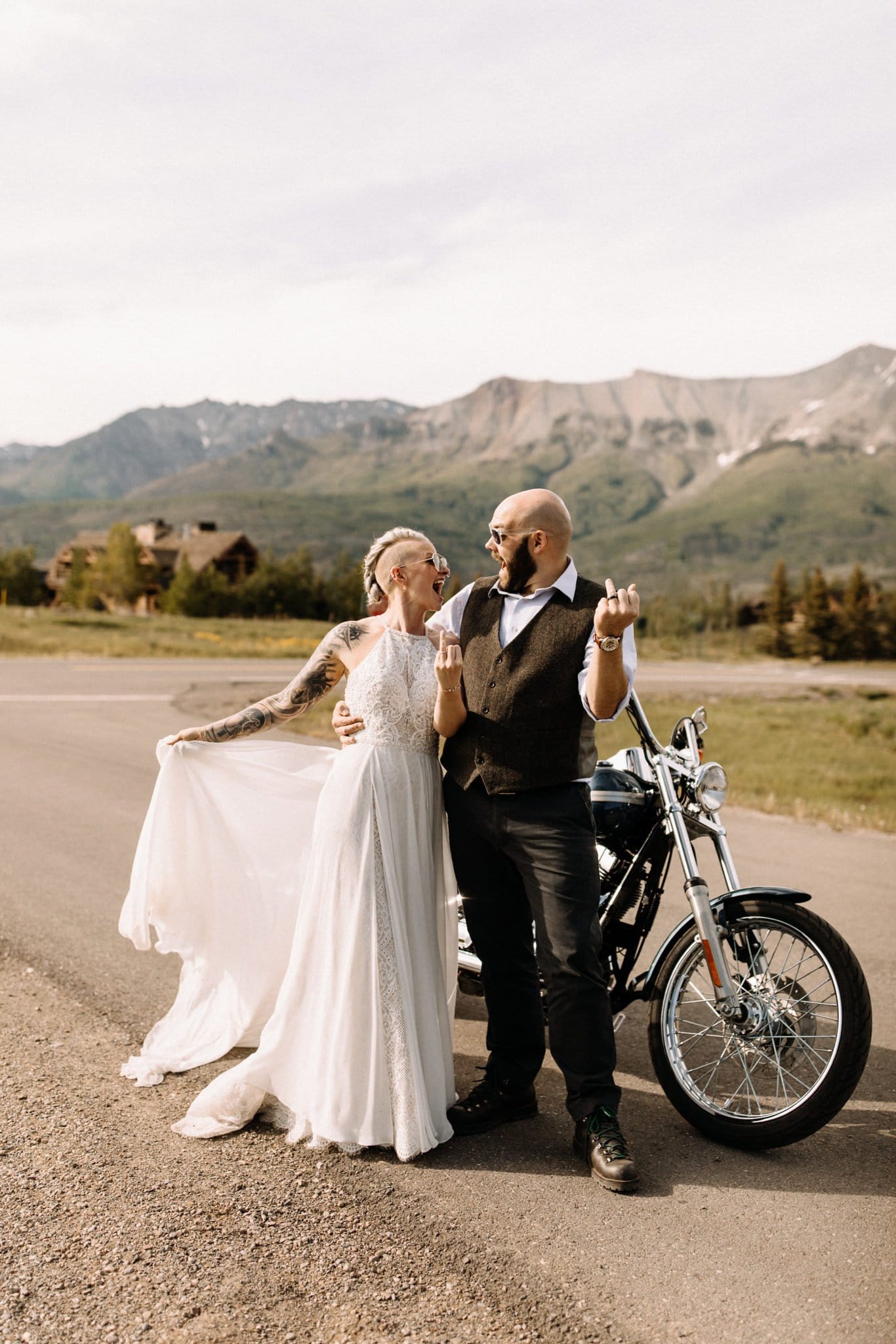 Epic Motorcycle Elopement in Telluride