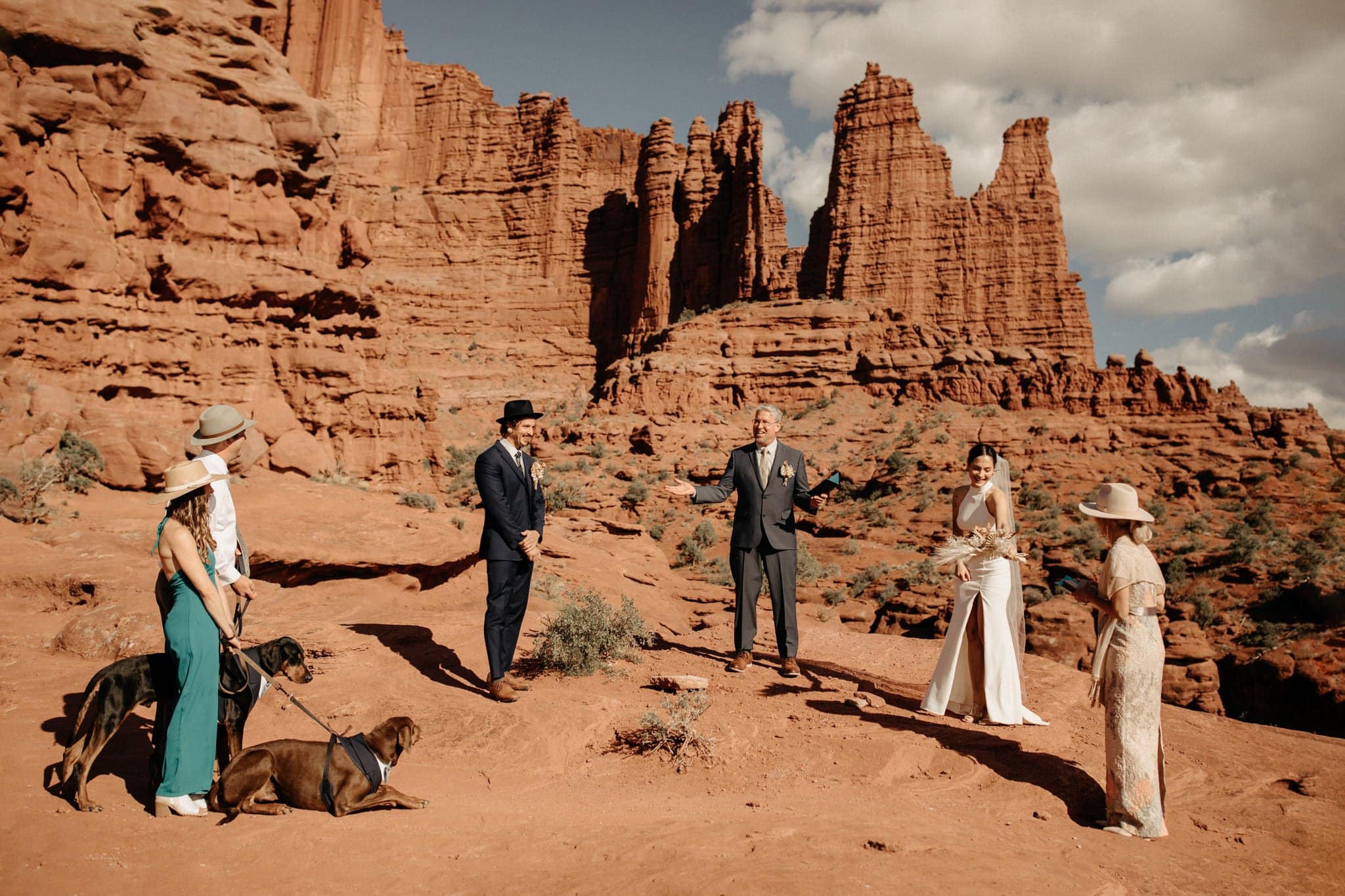 Intimate Wedding at Fischer Towers in Moab
