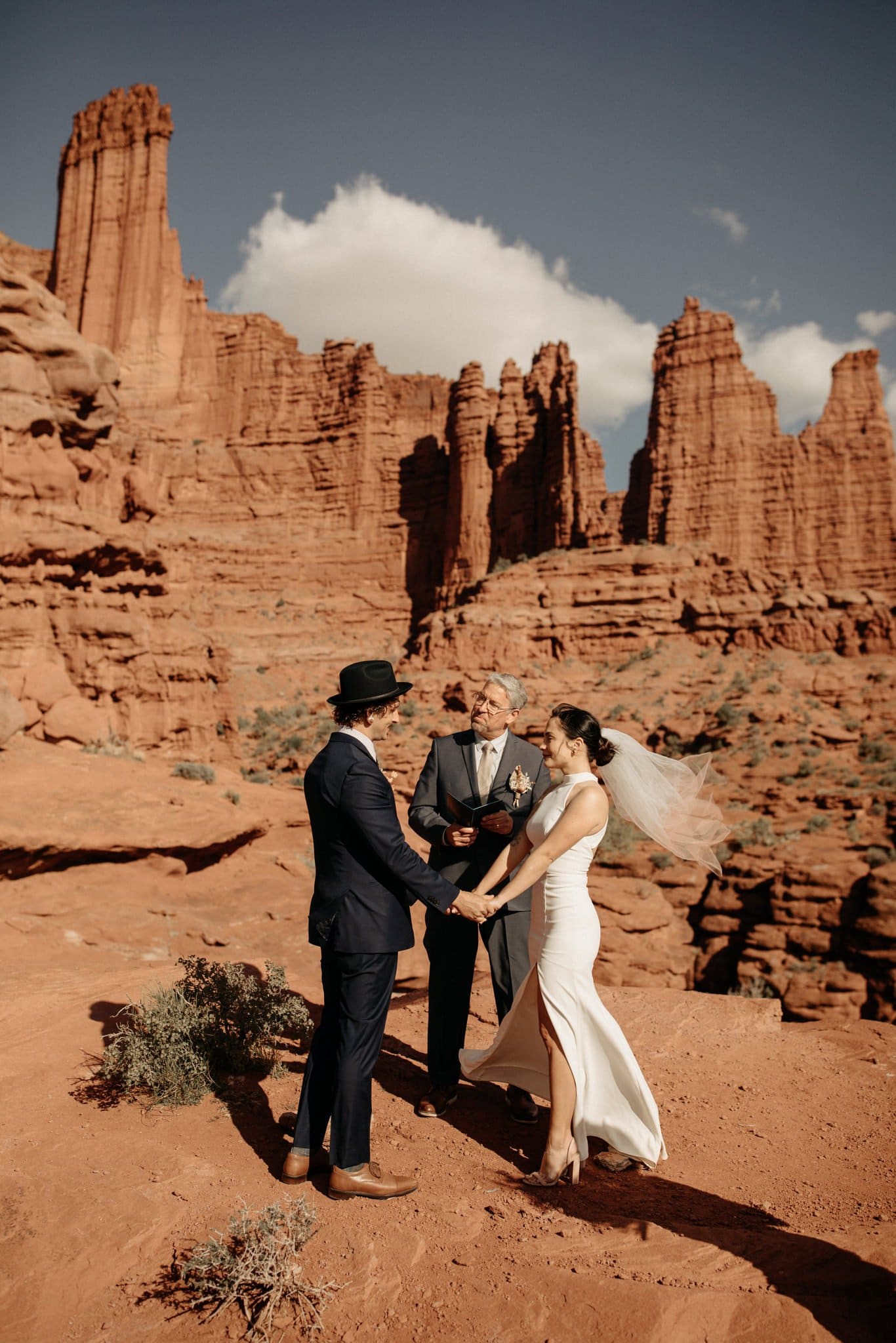Intimate Wedding at Fischer Towers in Moab