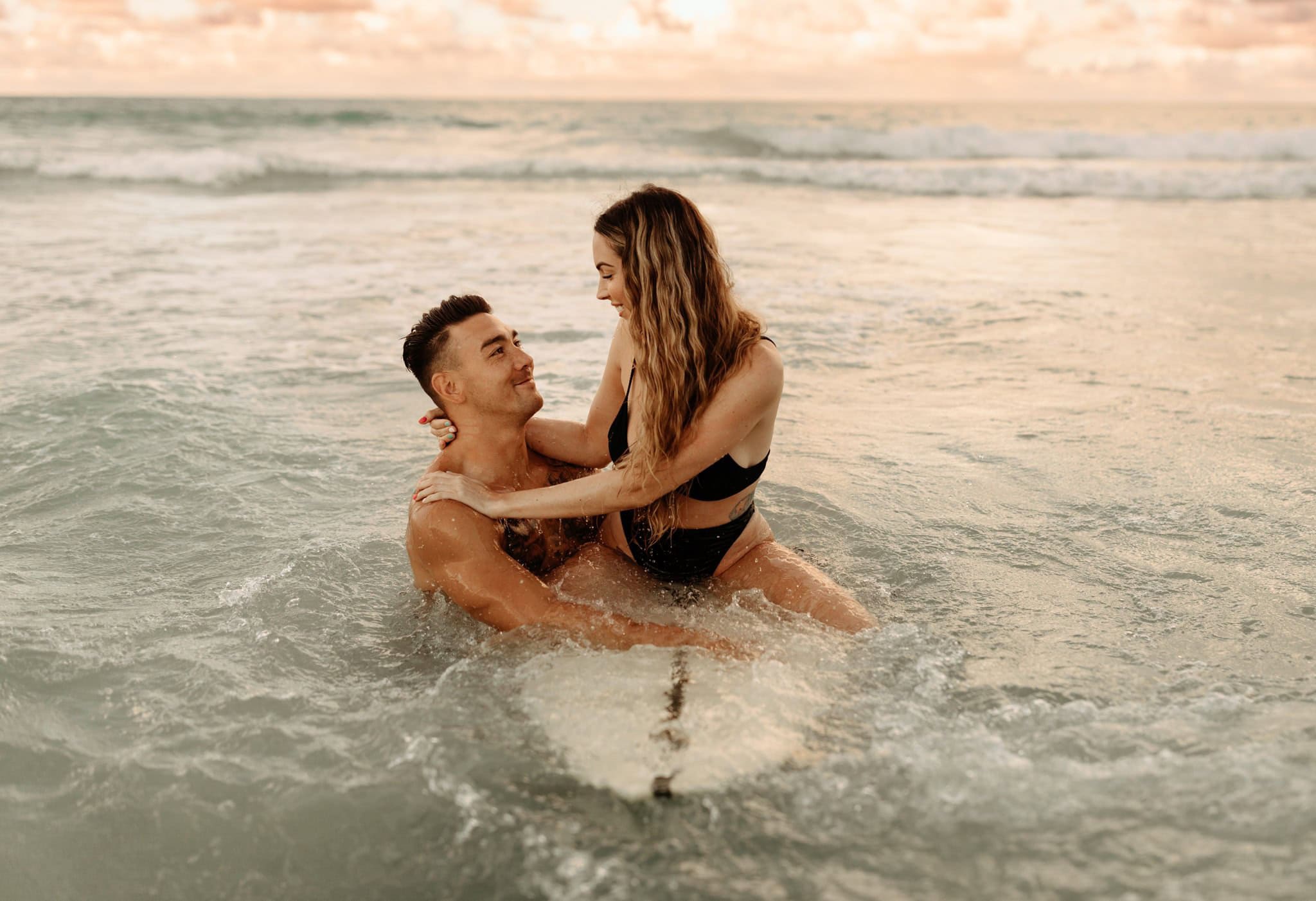 Couples Surf Session on Oahu, Hawaii