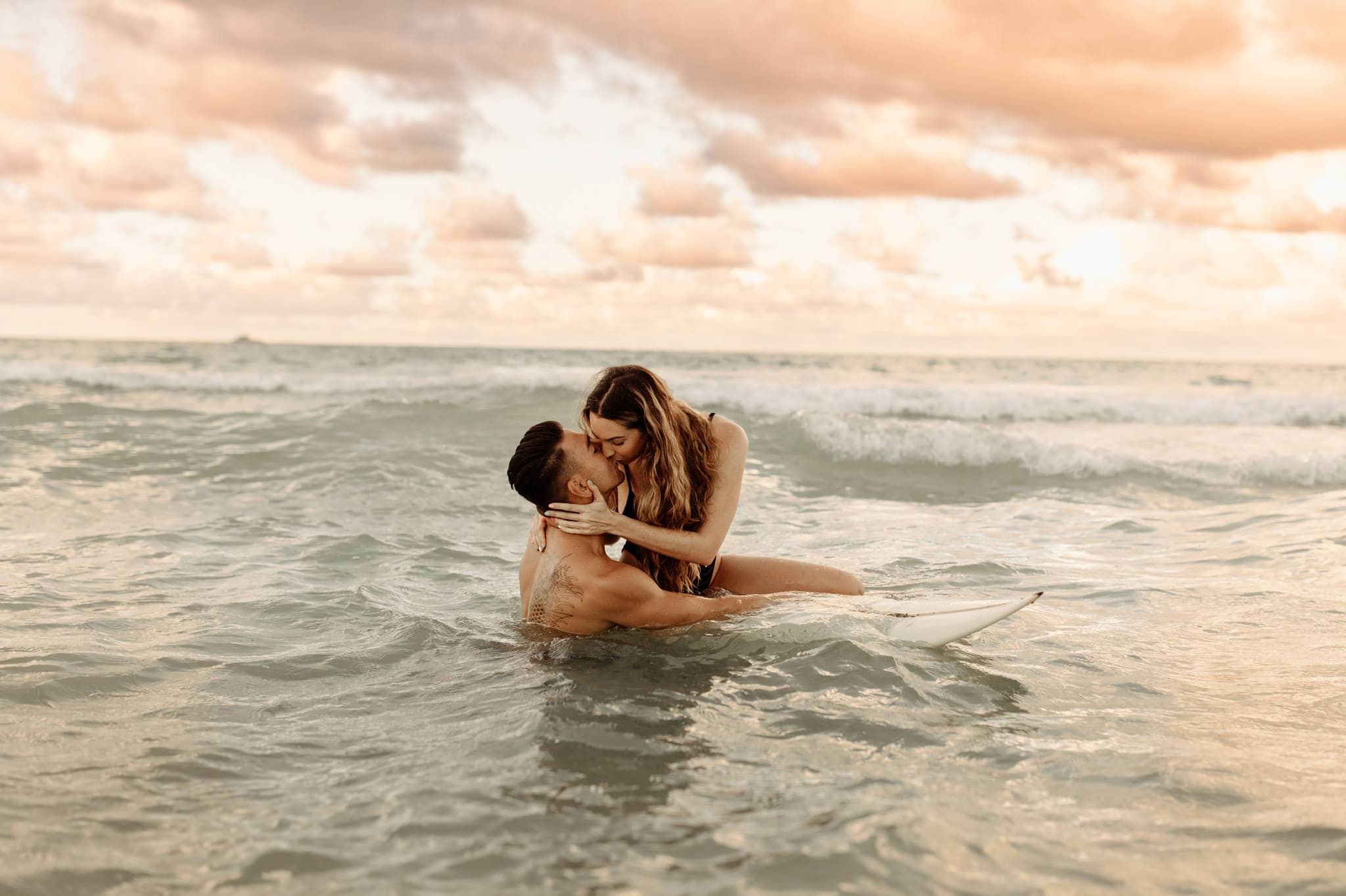 Couples Surf Session on Oahu, Hawaii