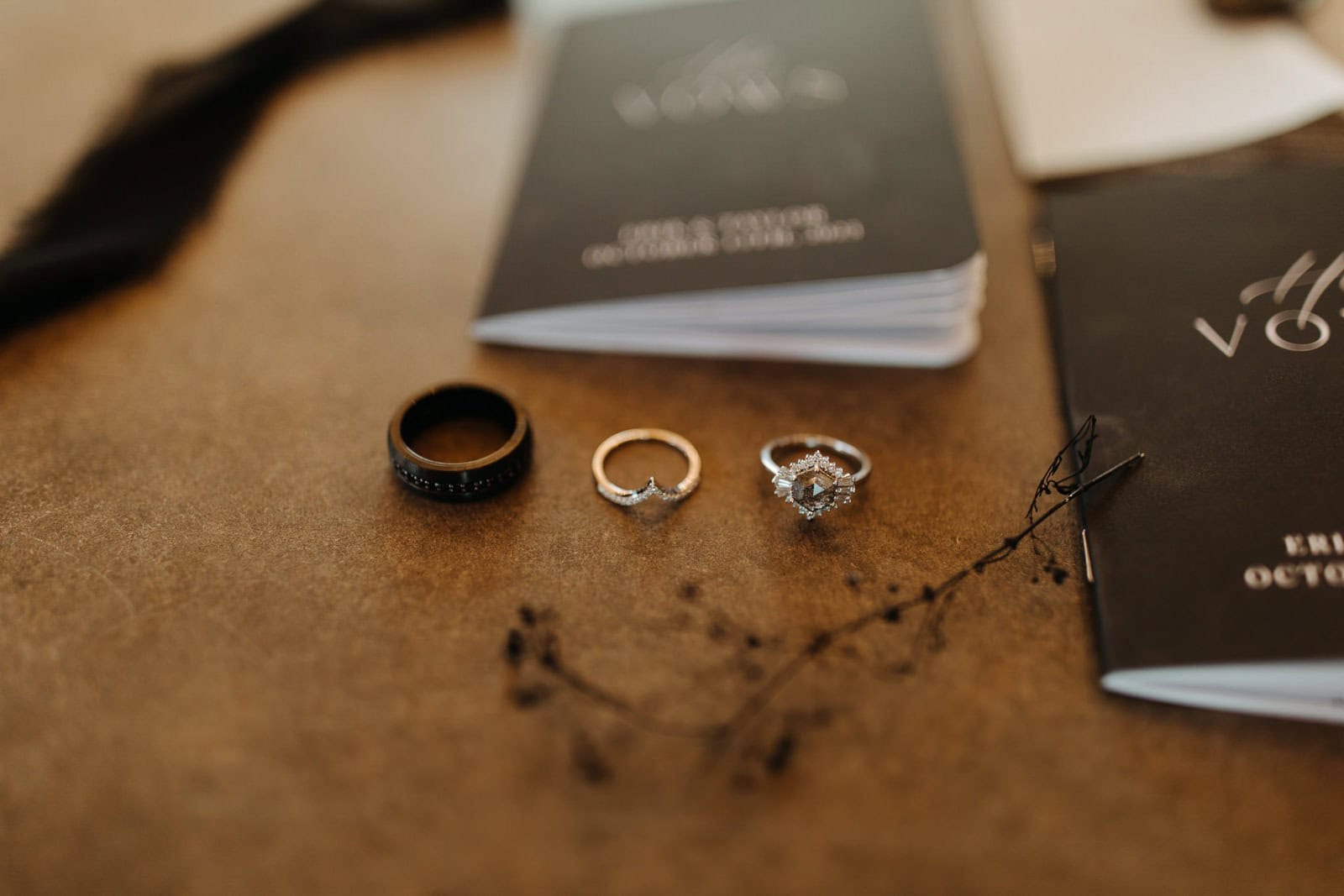 Gothic Wedding details at Red Earth Venue