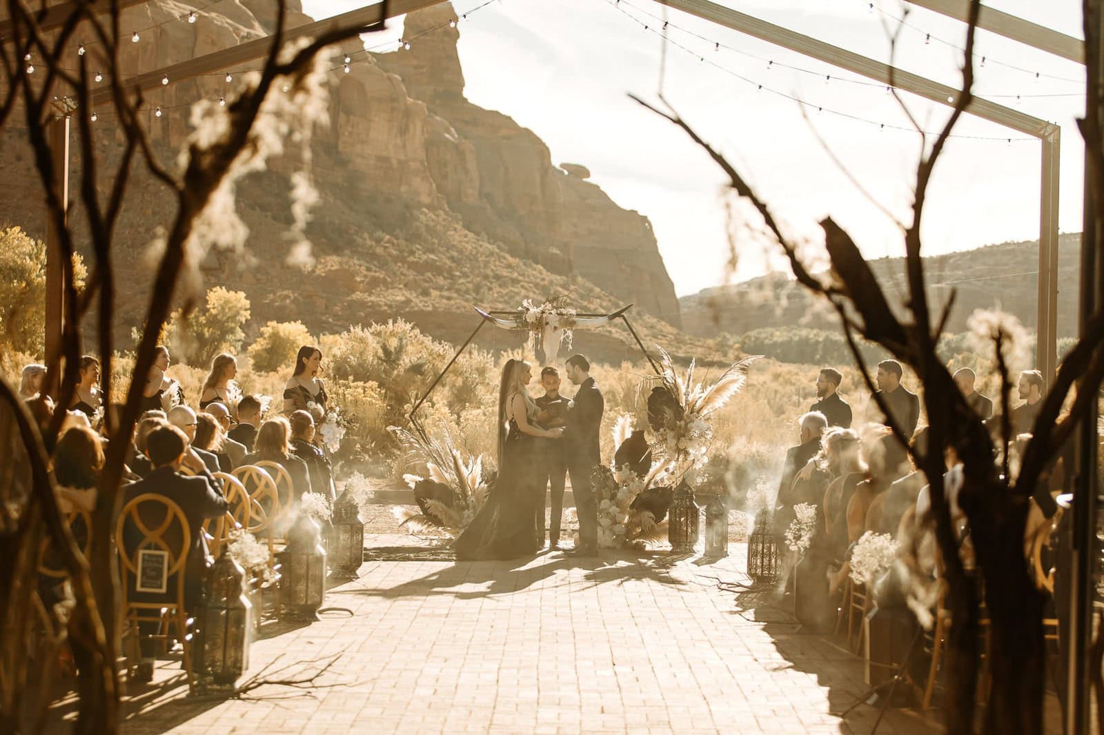 Gothic Wedding at Red Earth Venue