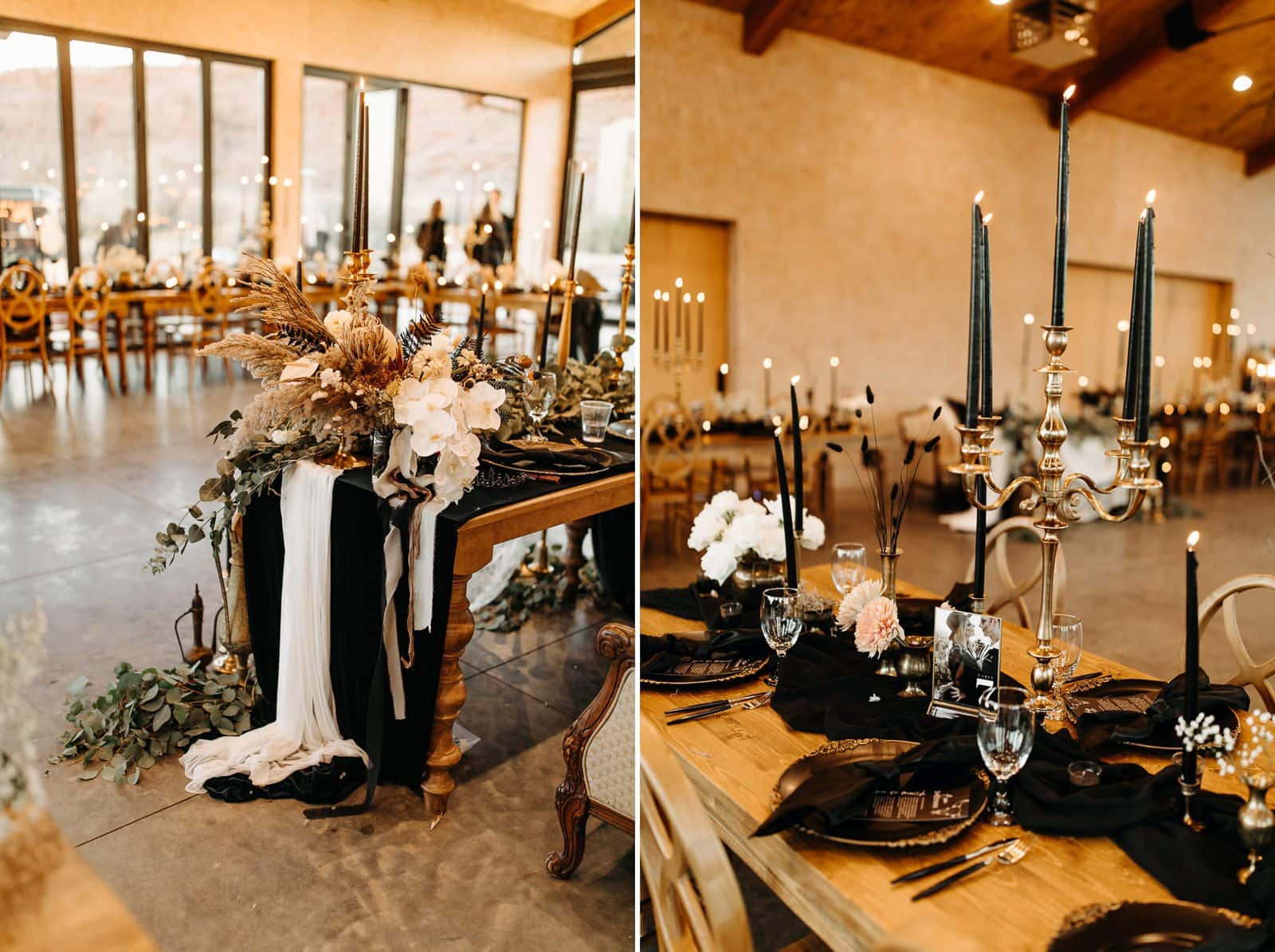 Gothic Wedding details at Red Earth Venue