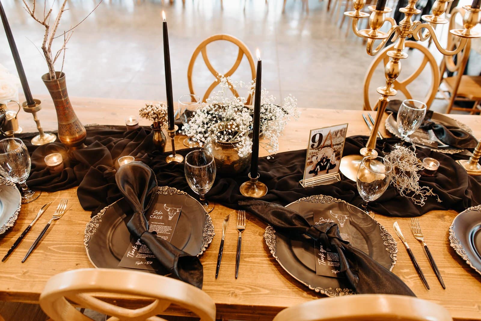 Gothic Wedding details at Red Earth Venue